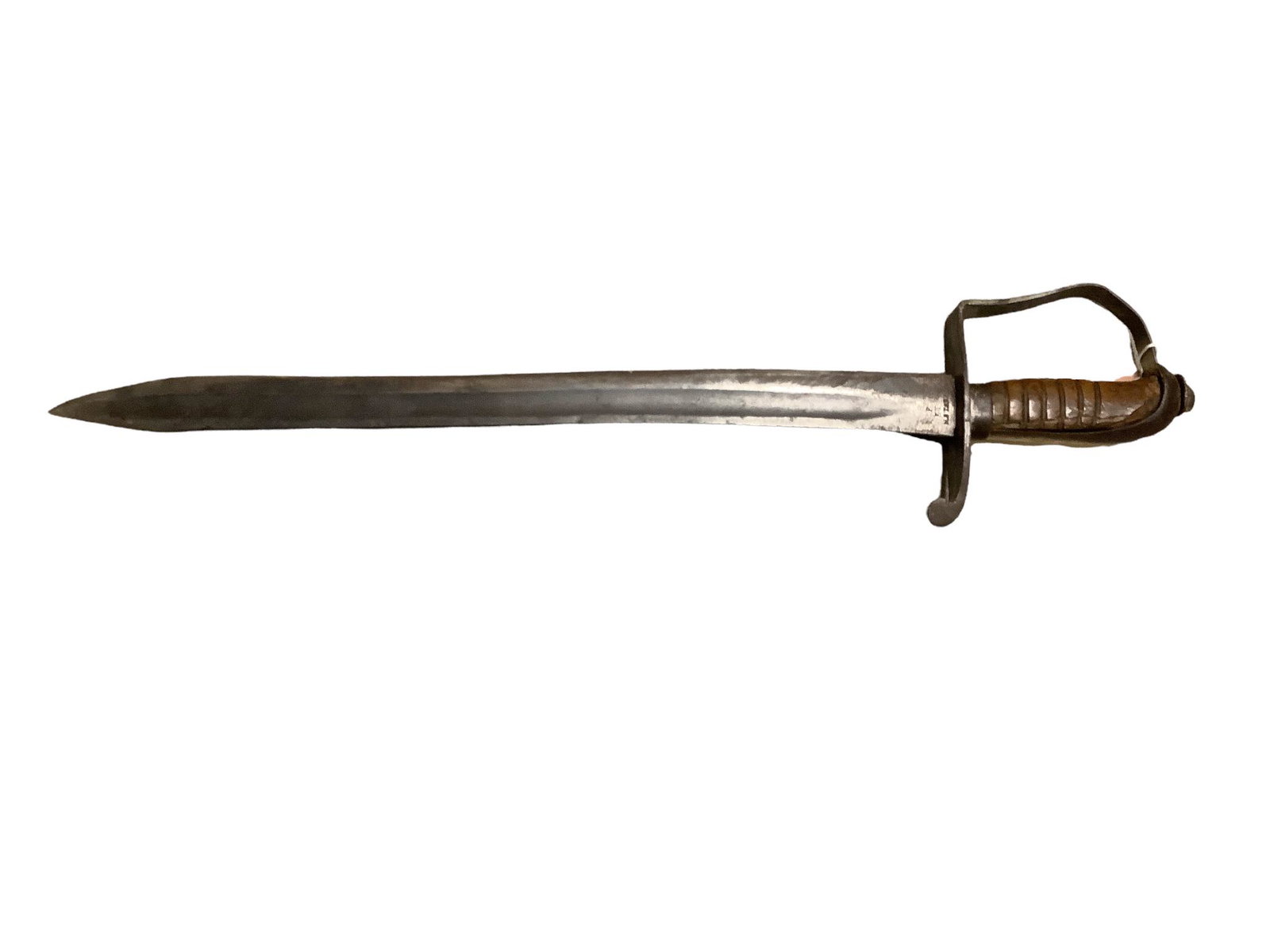 1812 Nathan Starr cavalry saber cut down into a fighting knife. OAL: 22 3/4" Blade: 18 1/4": 1812 Nathan Starr cavalry saber cut down into a fighting knife. OAL: 22 3/4" Blade: 18 1/4"