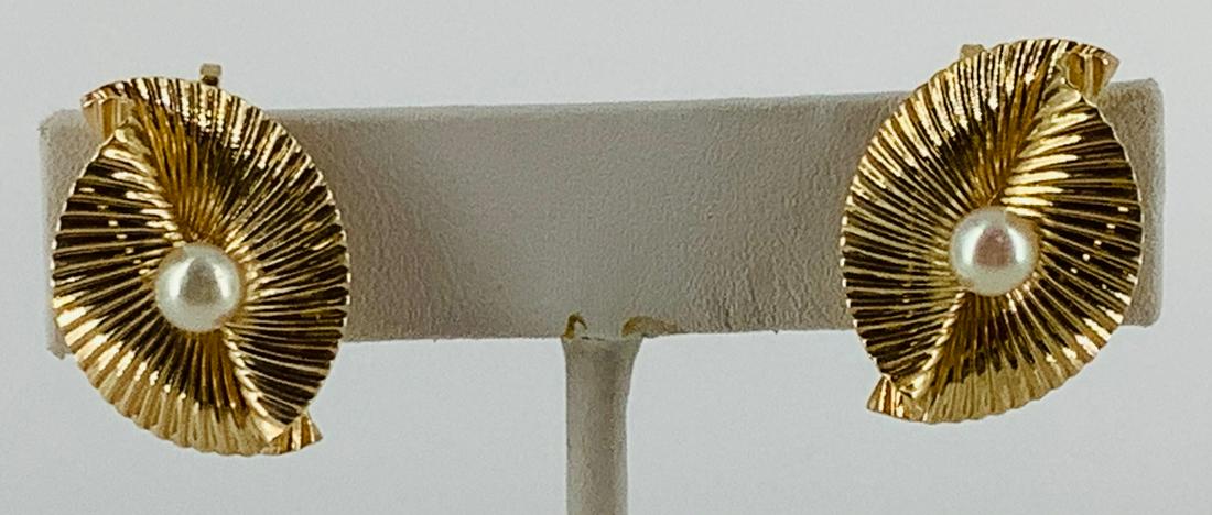 Vintage Tiffany & Co. 14kt Gold & Pearl Earrings (1 of 3)