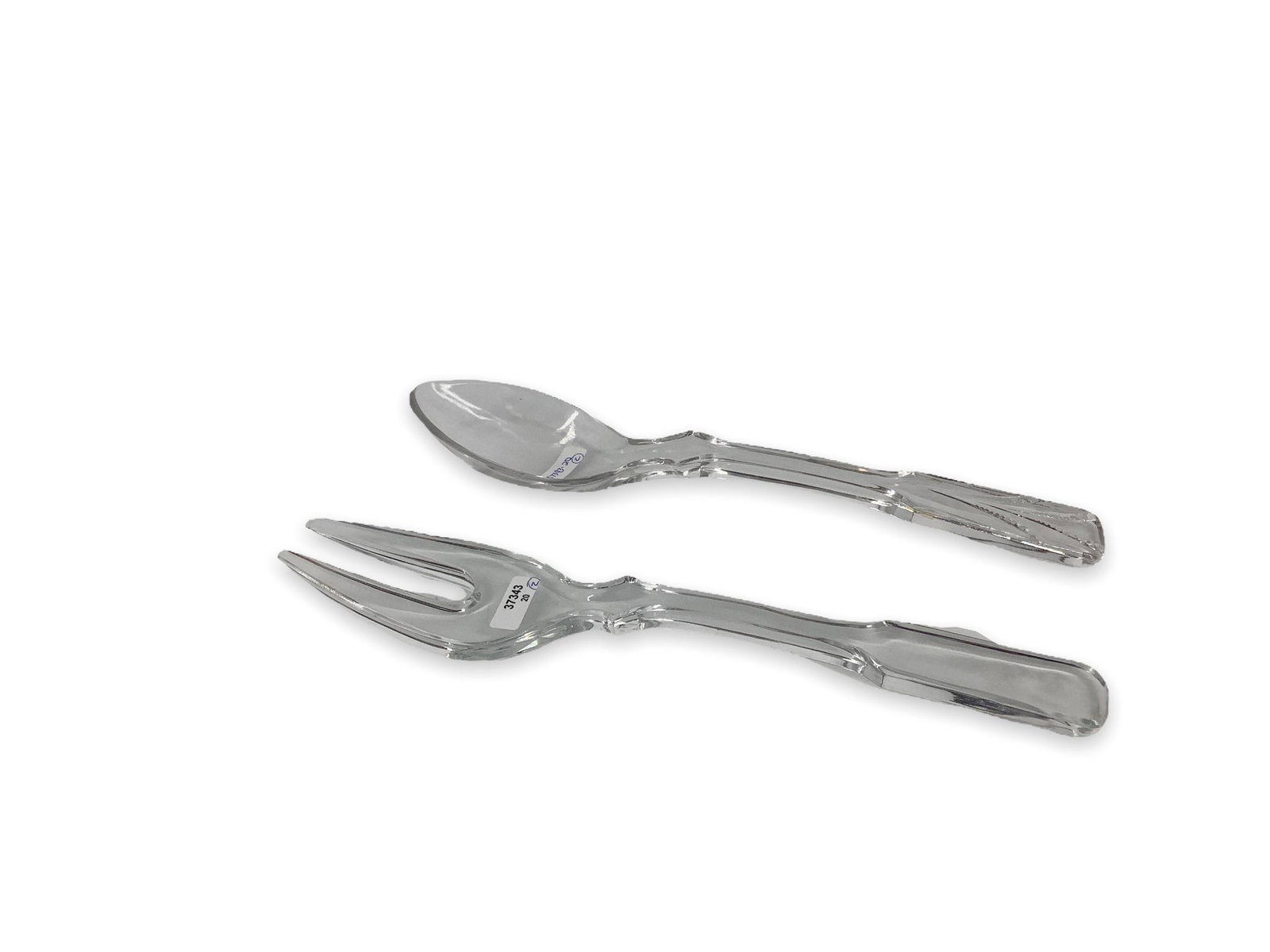 Heisey # 2 Fork and Spoon Salad Set. Marked H.: Heisey # 2 Fork and Spoon Salad Set. Marked H.