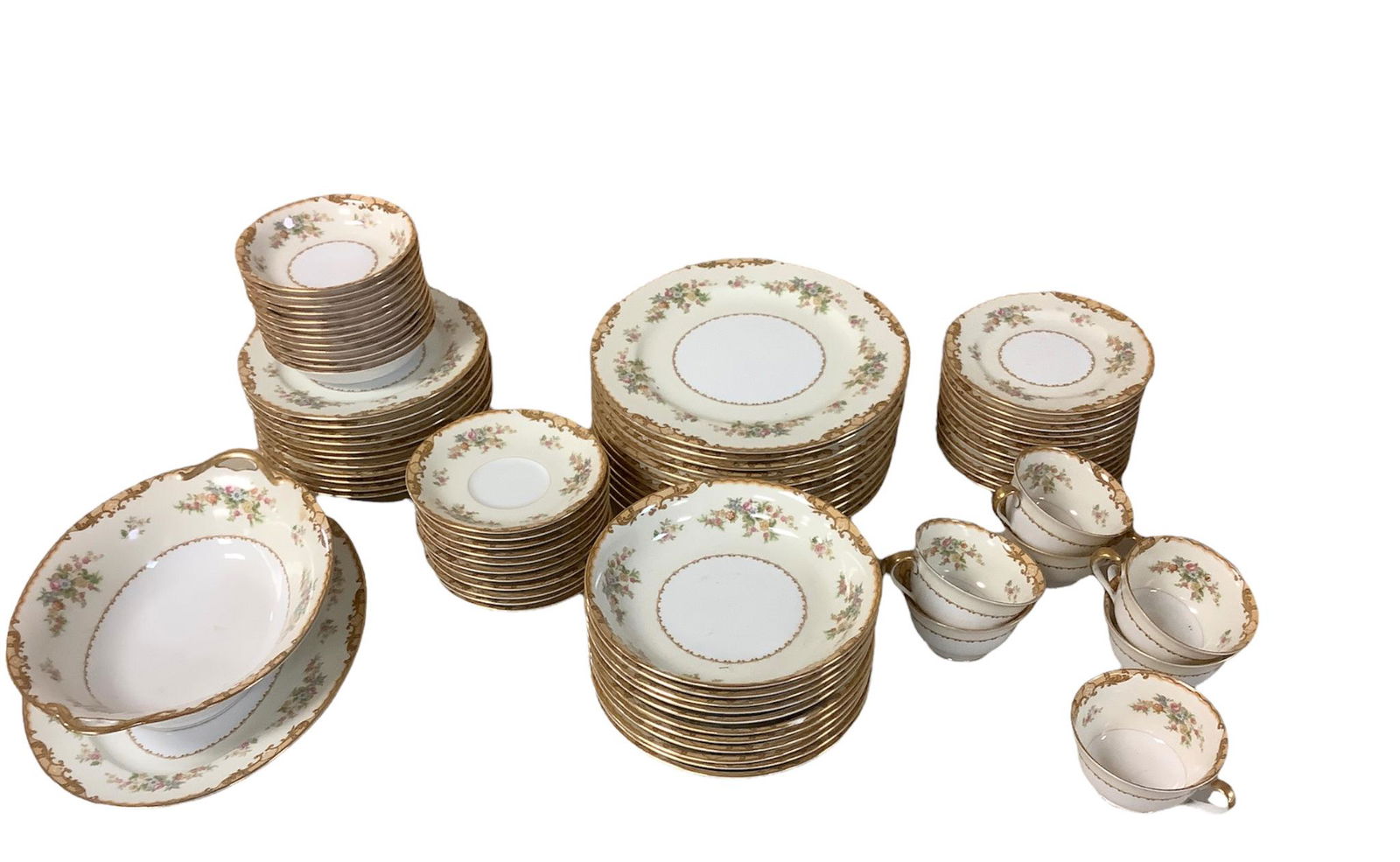 Noritake 11 place setting of dinnerware with only 7 cups w/ serving tray and serving bowl . 75 (1 of 2)