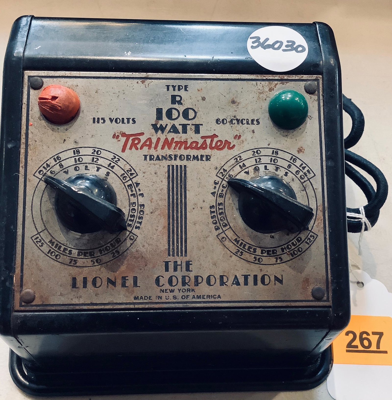 Lionel prewar 100 watt transformer for 2 trains. (1 of 1)