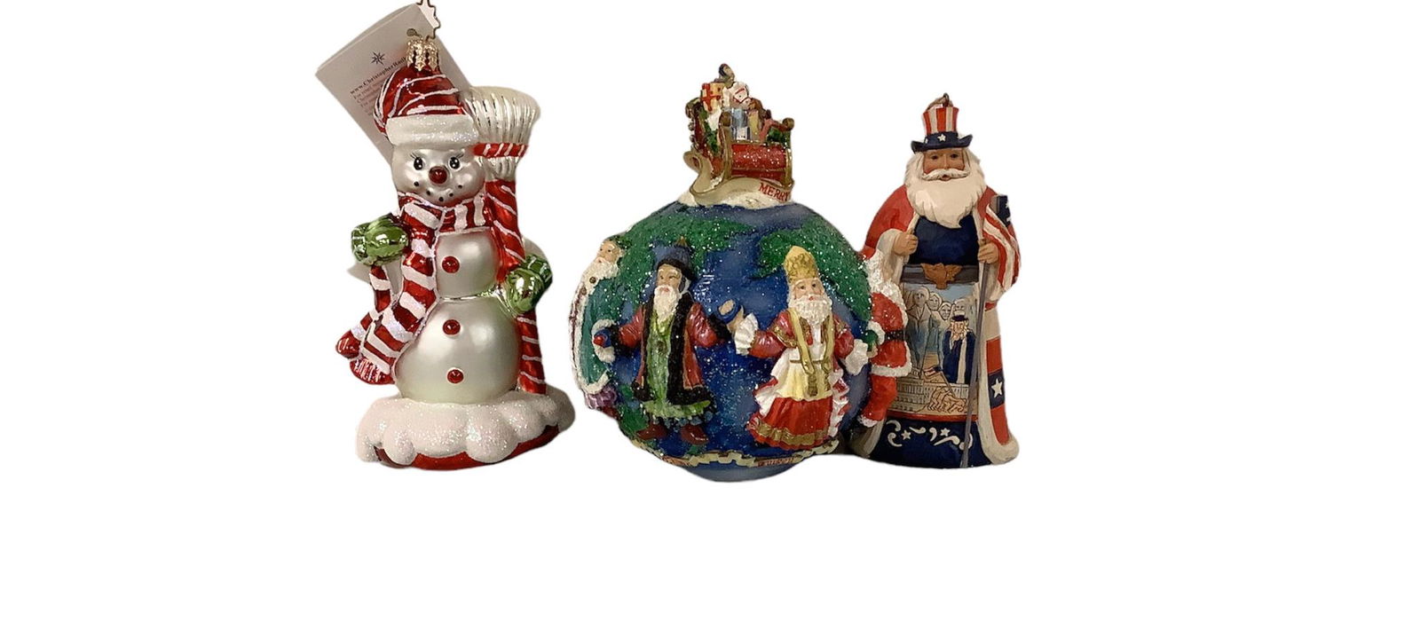 Christopher Radko 2 Christmas Ornaments and a Jim Shore Ornament. (1 of 1)