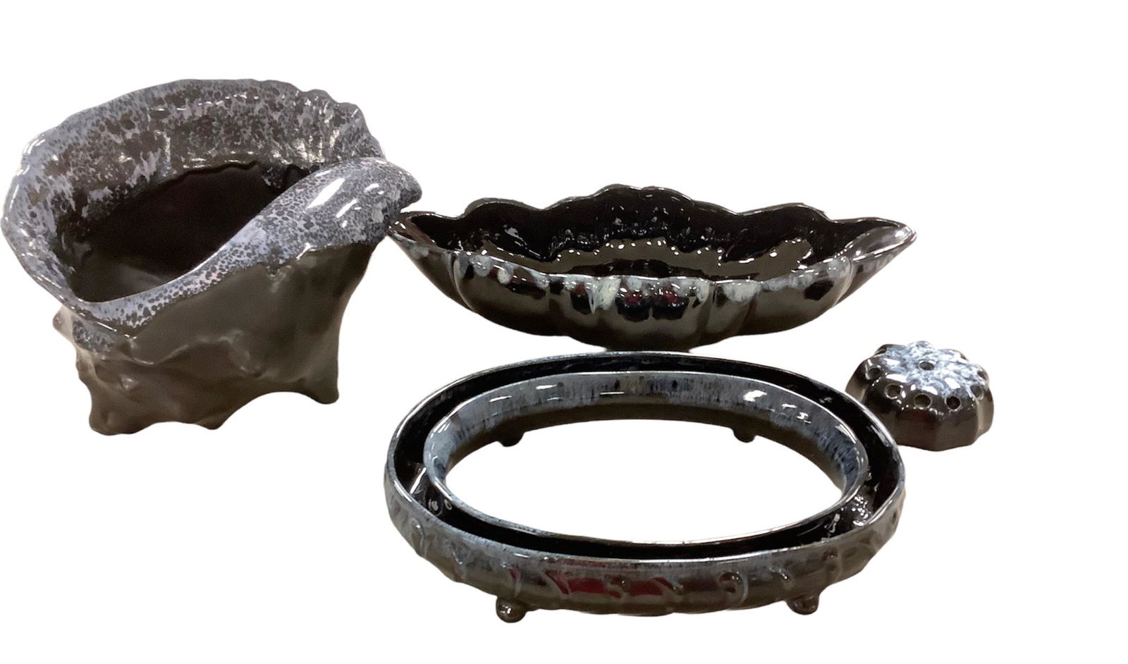 Lot of a variety Roseville Sea Shell; Van Briggle Pottery blue Black mid century. (1 of 1)