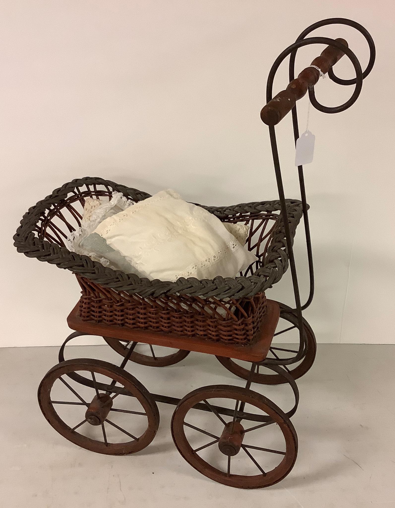 Antique doll best sale carriage