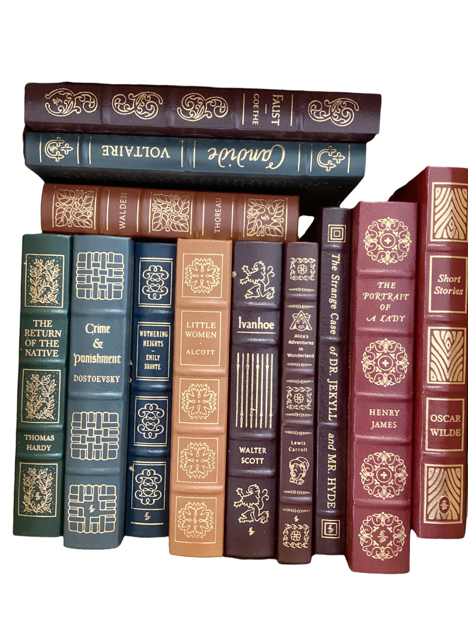 Lot of 12 leather bound classic books including "Little Women" (1 of 1)