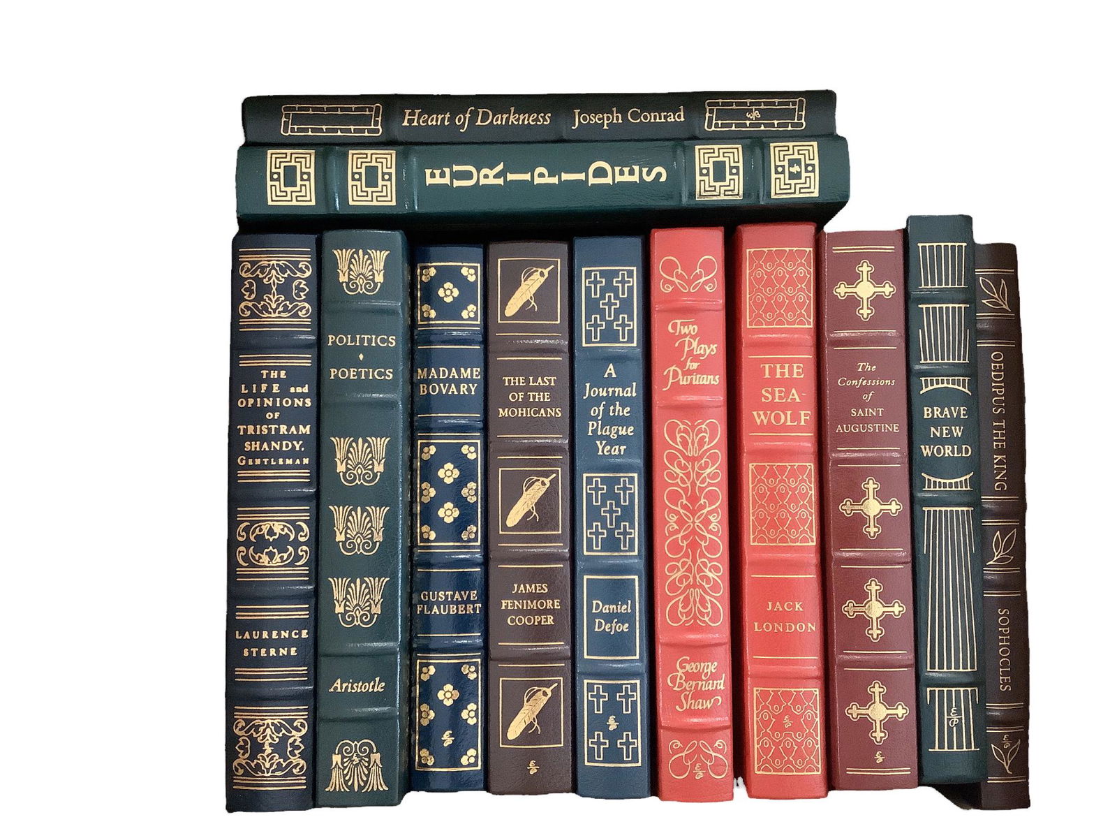 Lot of 12 leather bound classic books including "The Last of the Mohicans" (1 of 1)