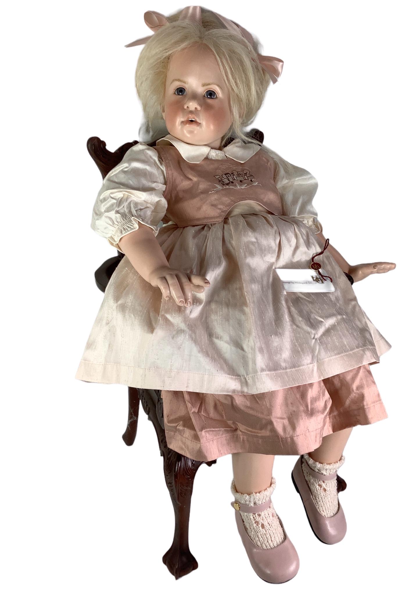 Artist Studio Doll by Hildegard Gunzel. 29" doll with wax over porcelain shoulder head, arms and (1 of 5)