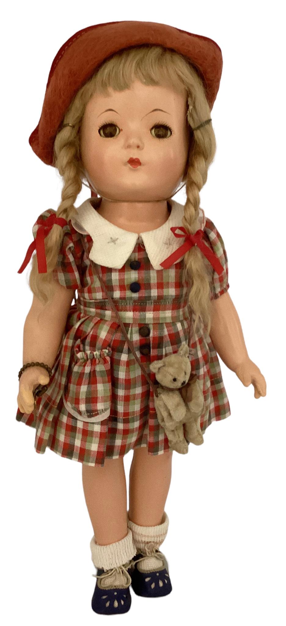 Effanbee composition Anne Shirley. 14 1/2" doll with mohair wig, sleep eyes, on five-piece body. (1 of 4)