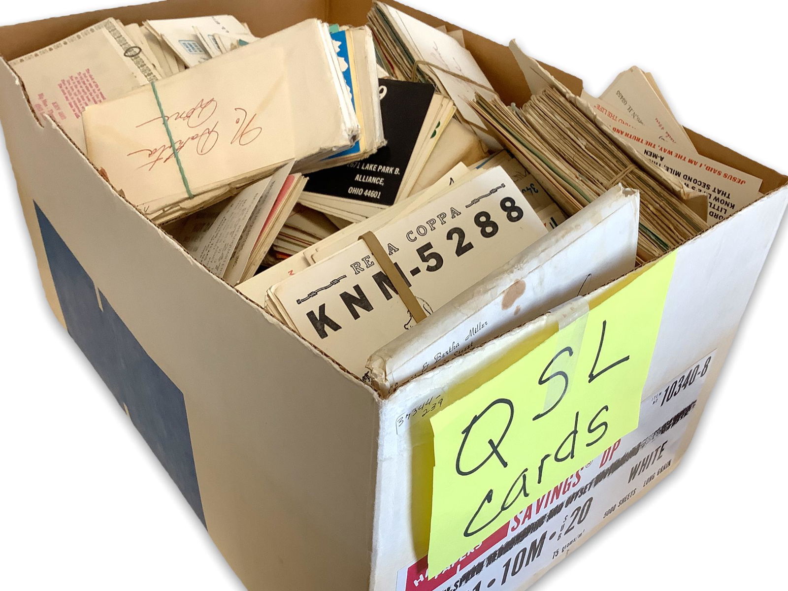 Box of QSL cards. (1 of 2)