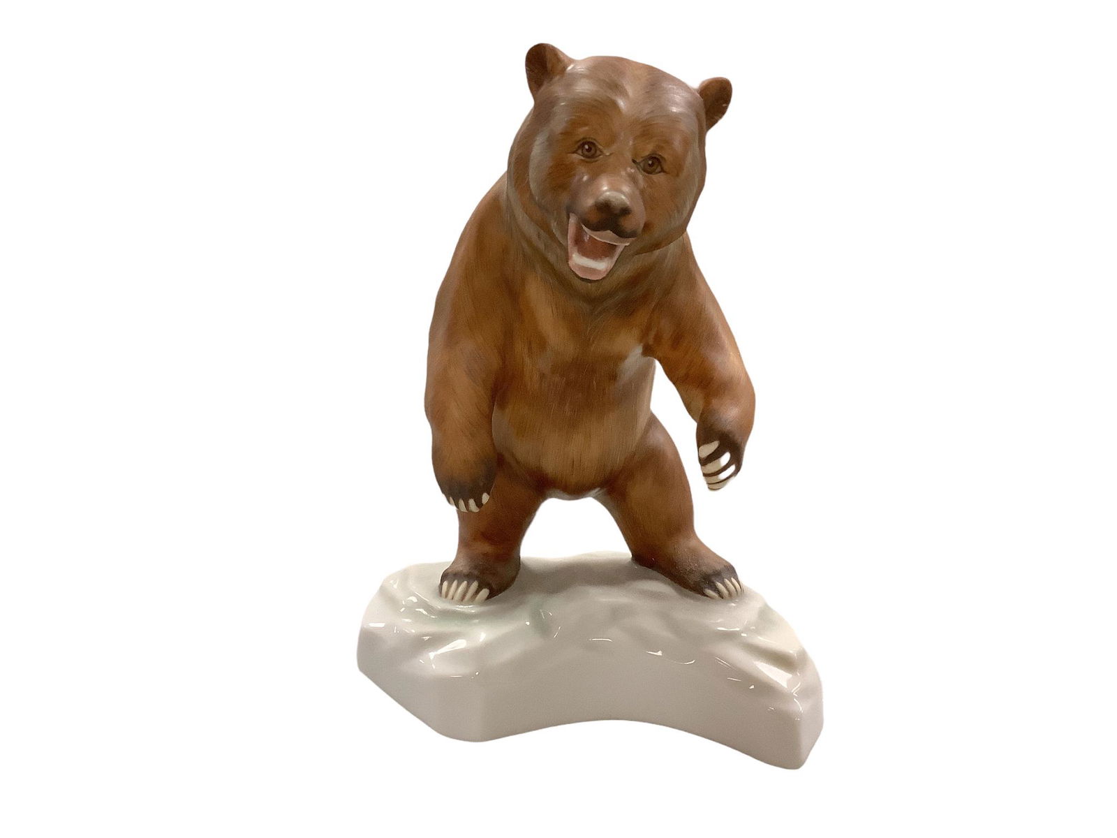Herend porcelain #15686 Guild 2006 large standing bear natural, 6.25"h. (1 of 1)