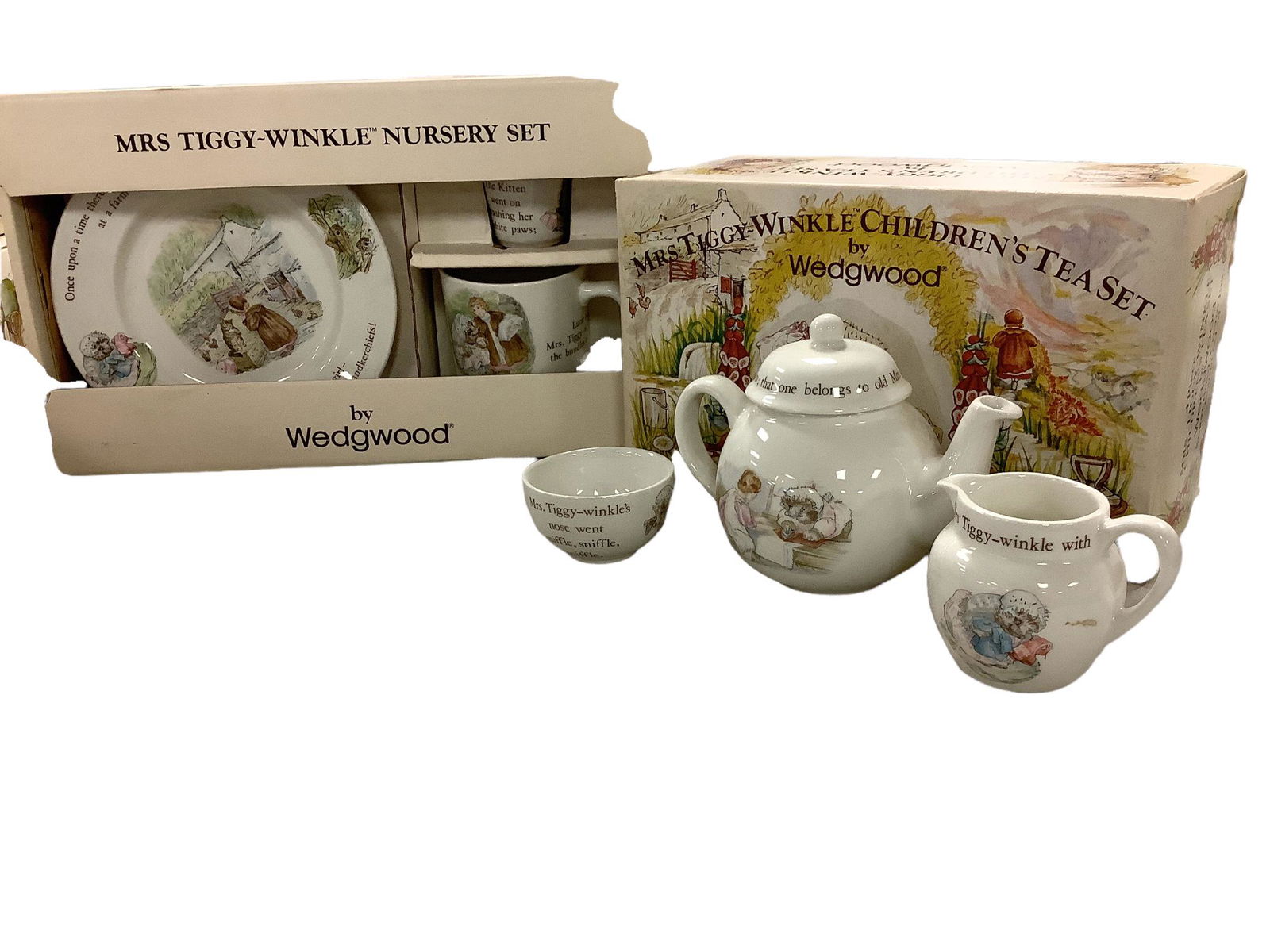 Wedgwood Beatrix Potter Peter Rabbit dishware including Mrs.Tiggy-Winkle child's tea set and nursery (1 of 1)