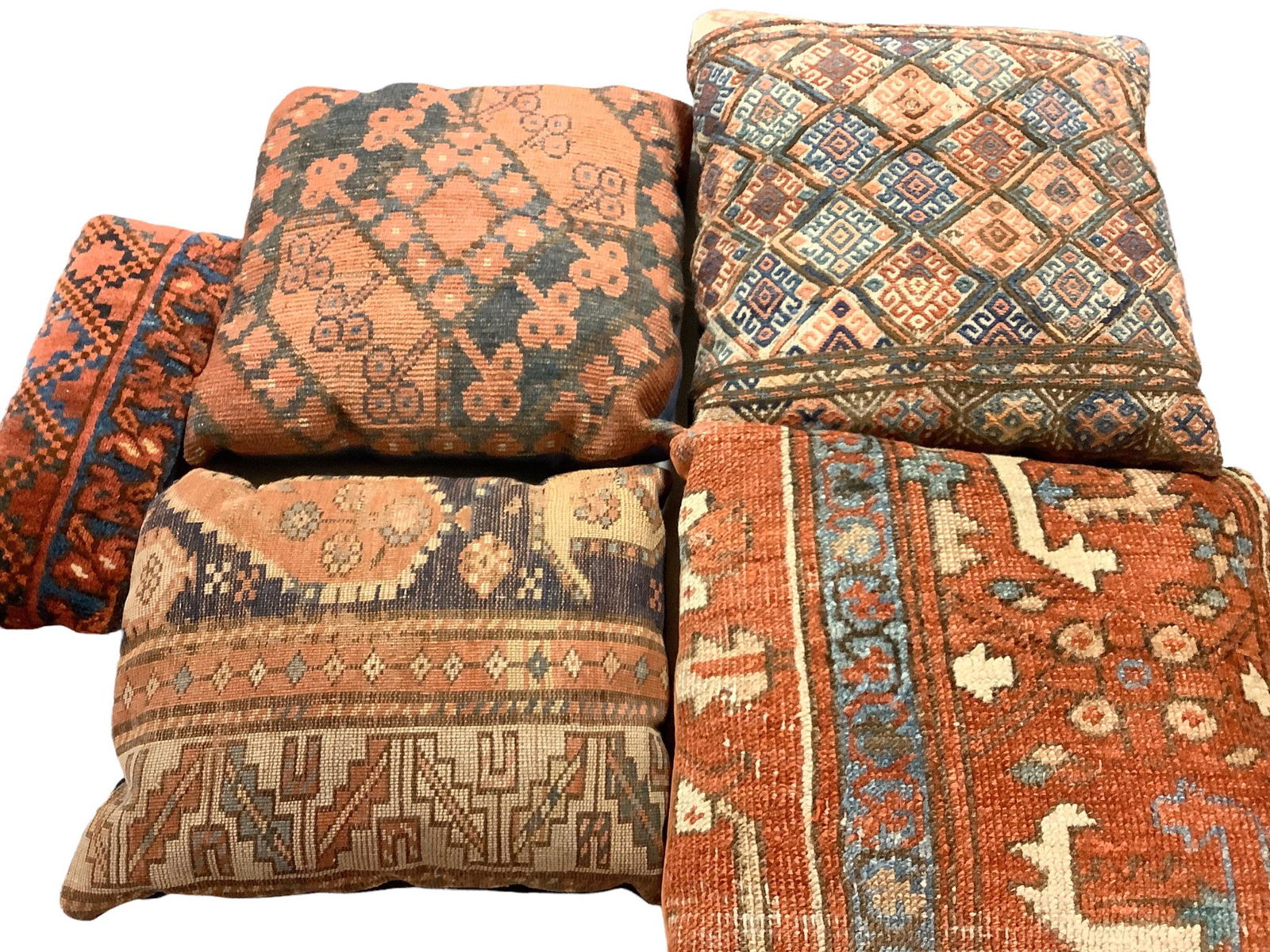 Oriental rug pillows. Ranging 8x16" to 18x18" count of 5 (1 of 1)
