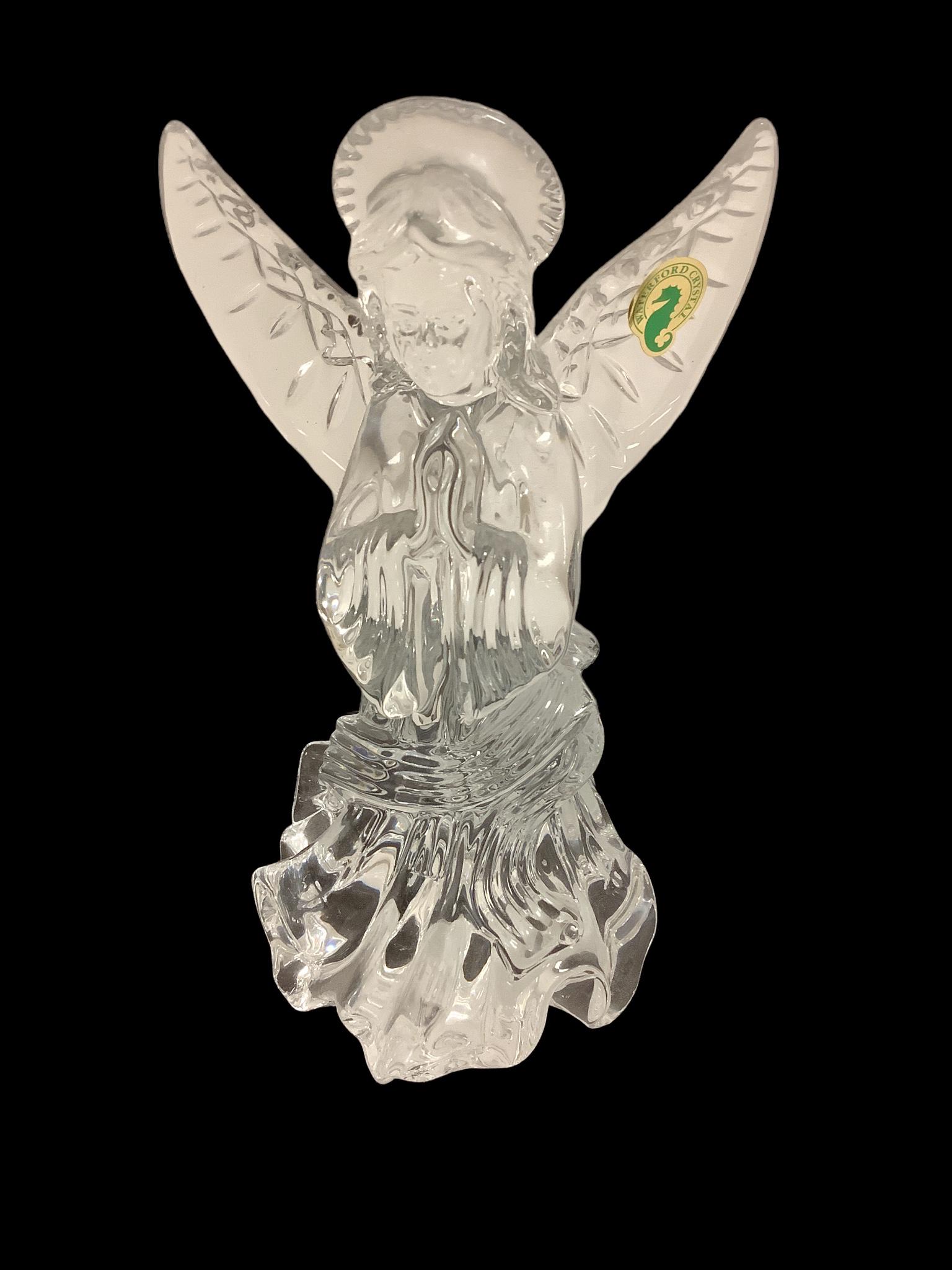 Waterford Crystal Lismore 1st edition Angel of Prayer figure 8” tall (1 of 1)