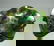 5146: GREEN CARNIVAL GLASS RUFFLED DISH, ARTHUR F O'DEL