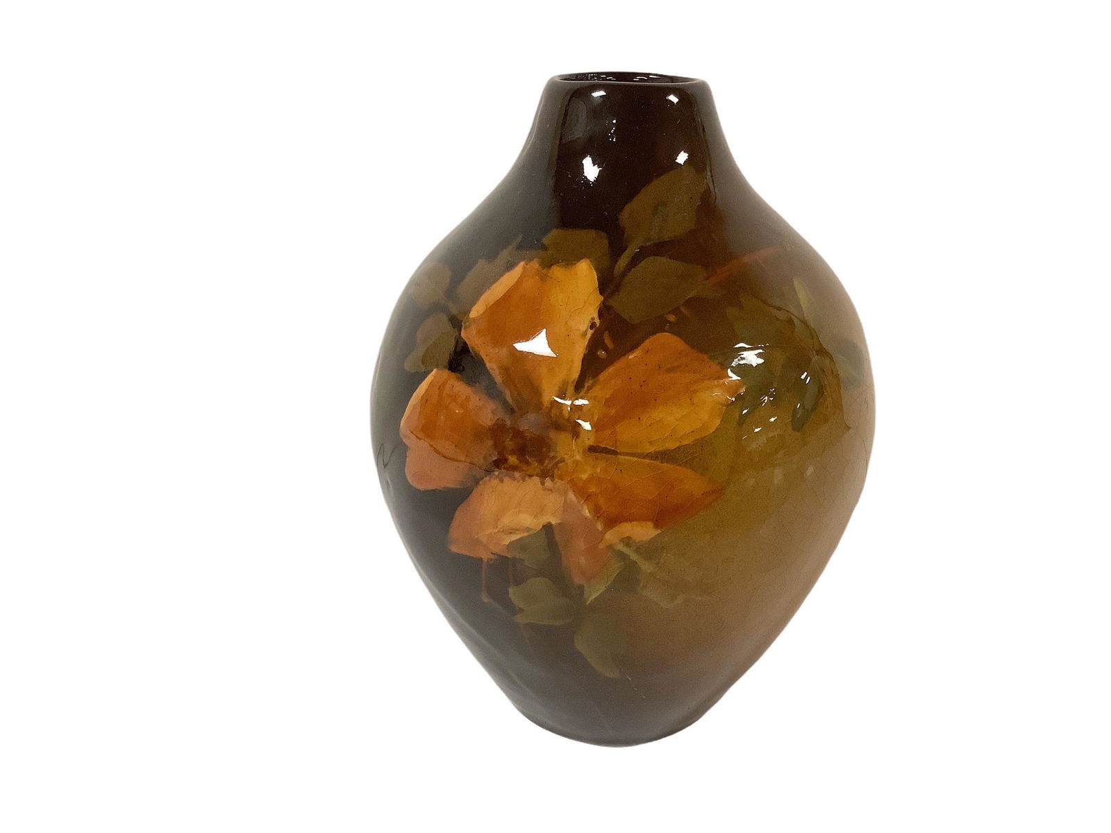 Antique Roseville Rozane Ware vase standing 5 5/8" tall. (1 of 2)