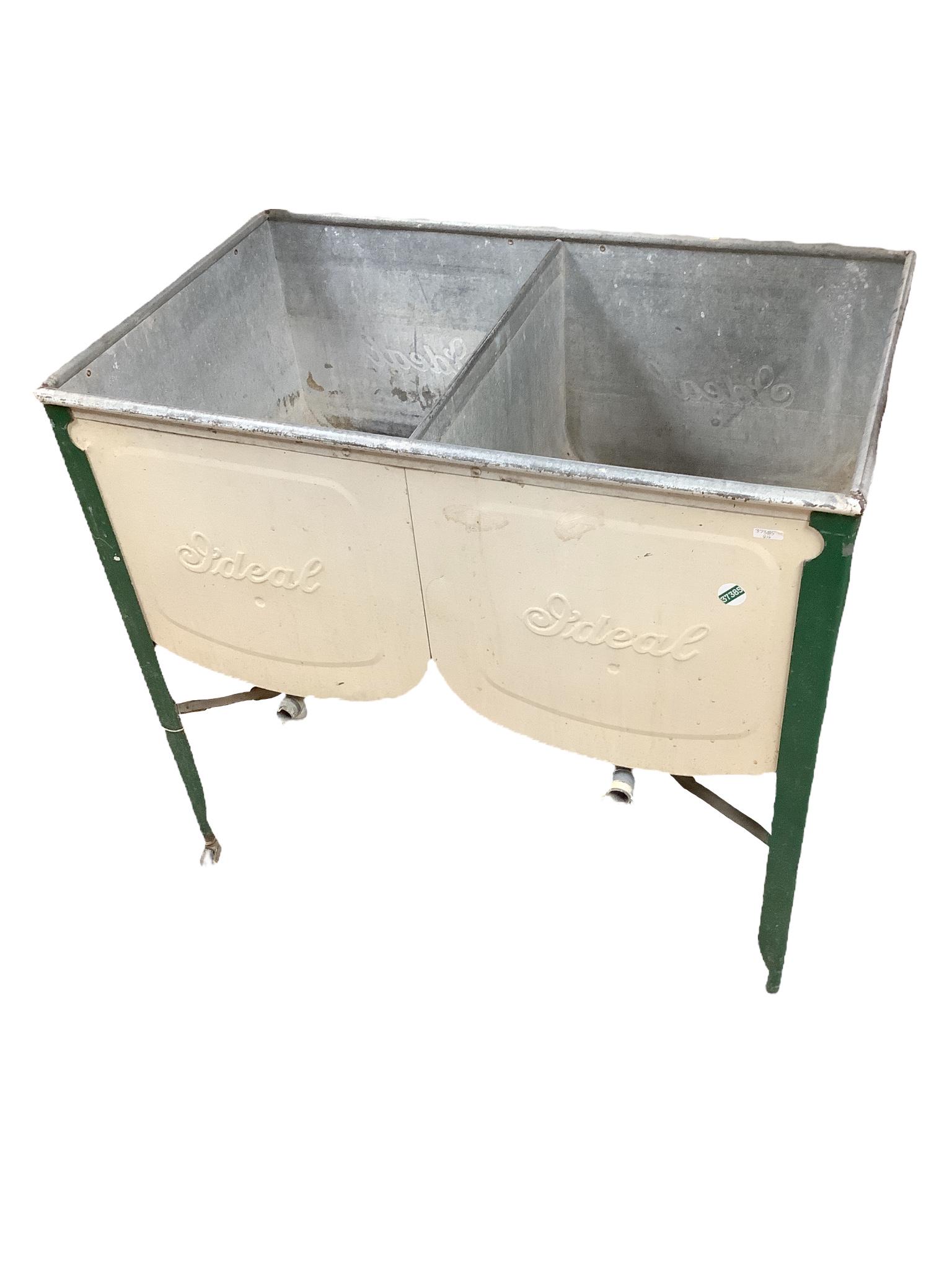 Ideal galvanized rinse tub, 33" x 20.5" x 31.5". Makes a great beverage cooler. (1 of 1)