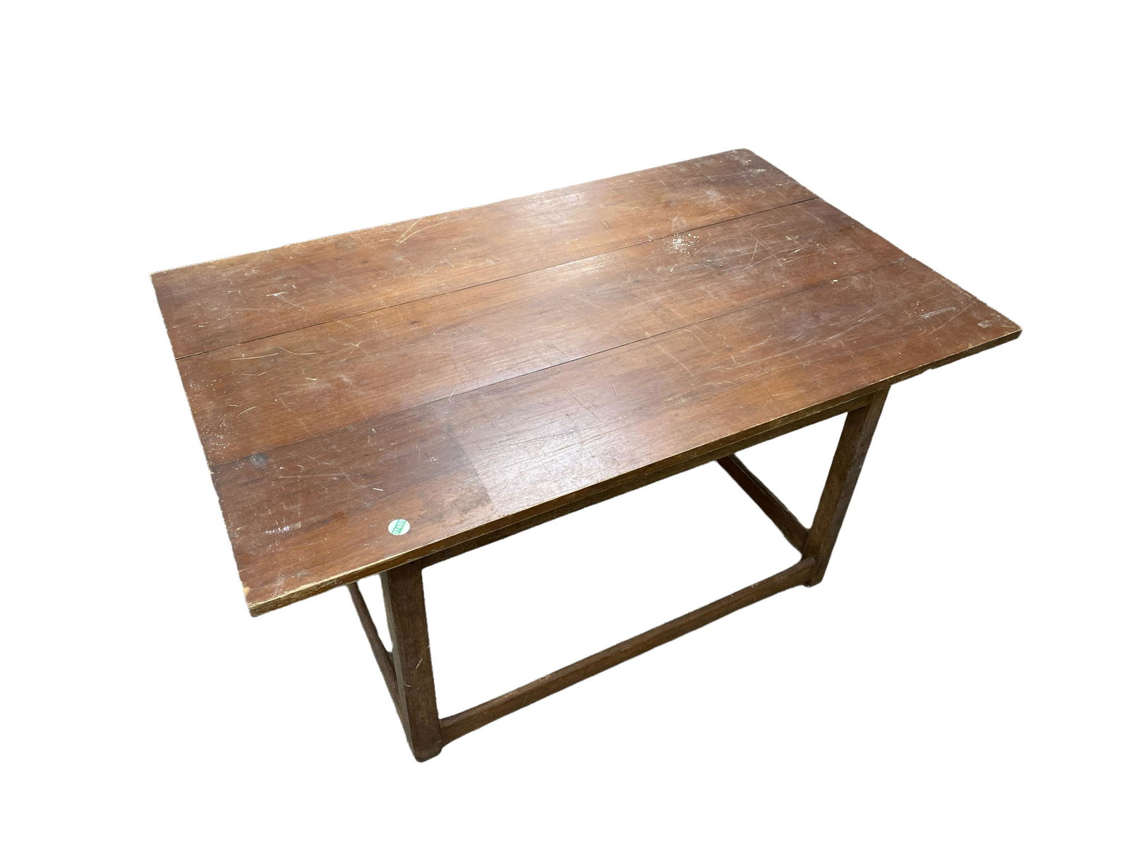 Walnut stretcher base work table 50" x 30.5" x 25.5" (1 of 1)