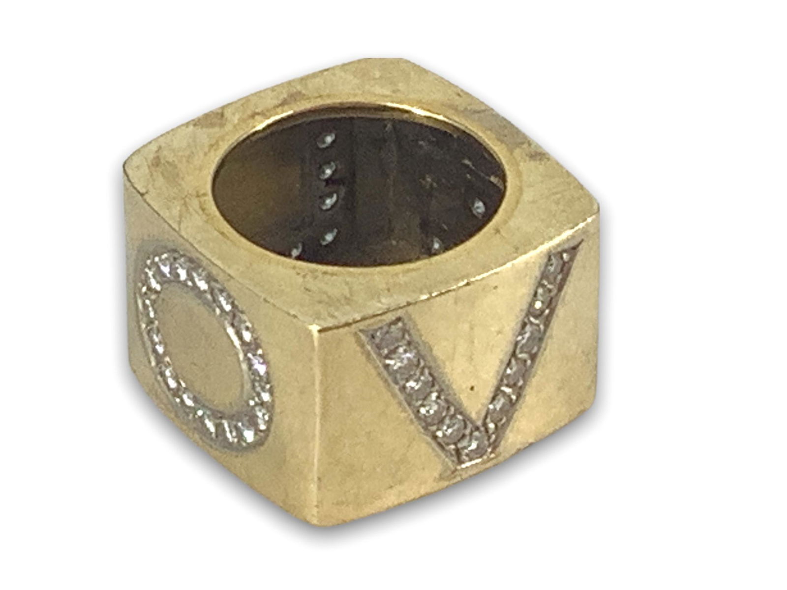 14kt Yellow Gold Diamond â€œLOVE" Ring (1 of 3)