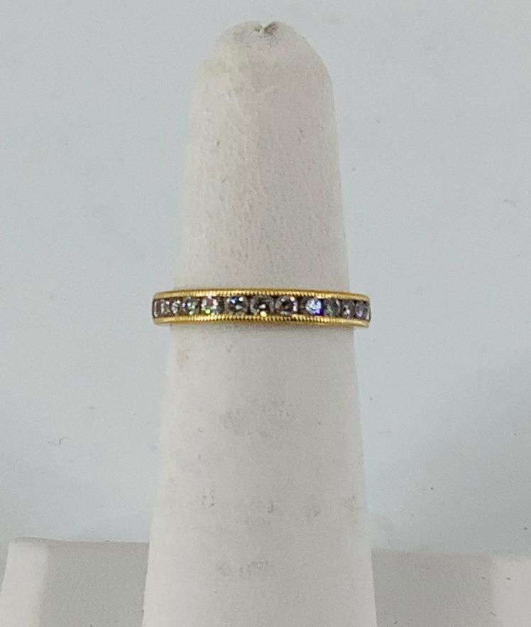 18kt Gold and Diamond Line Ring (1 of 5)