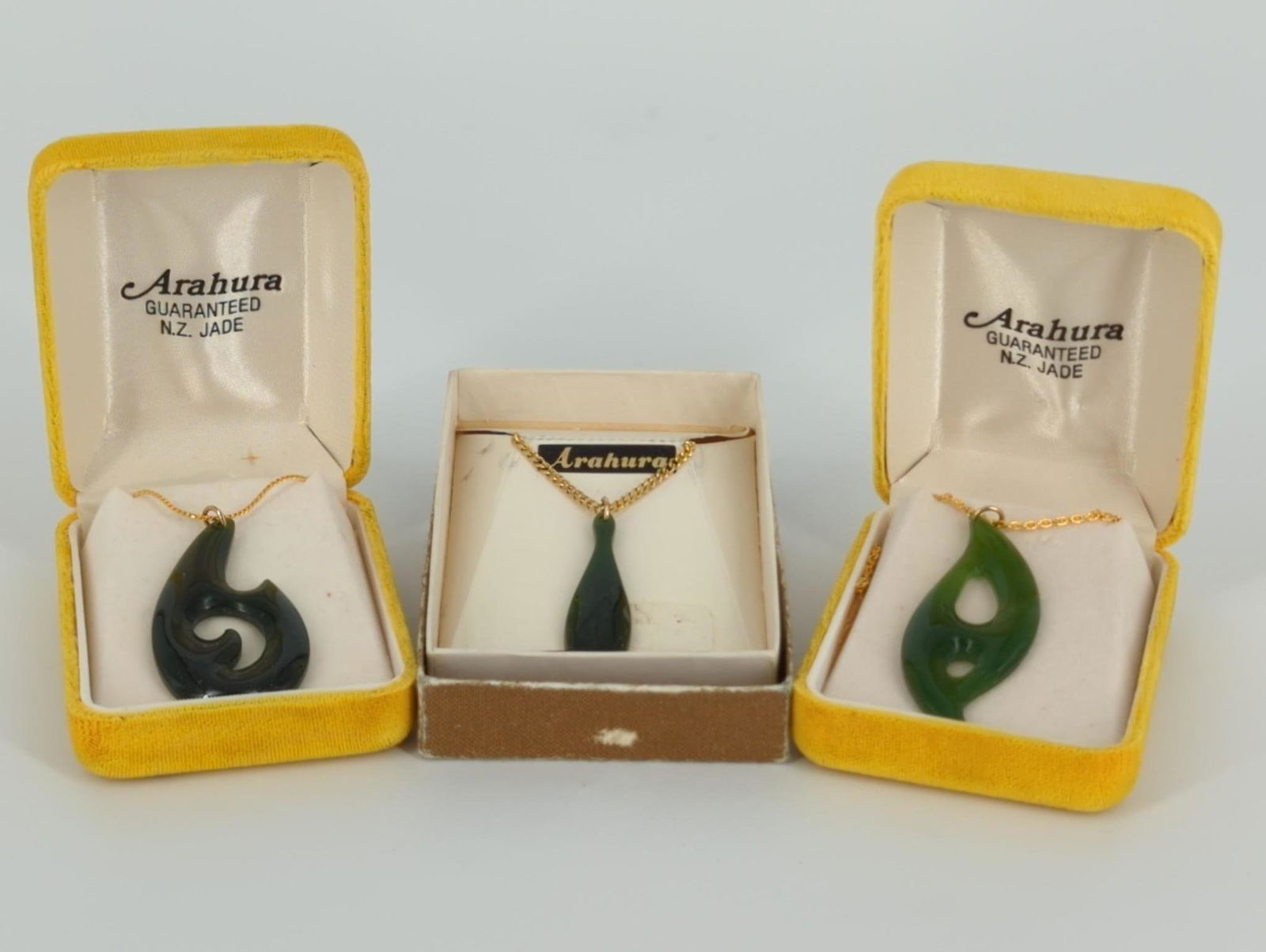 Three Necklaces with Jade Pendants - In Boxes (1 of 7)