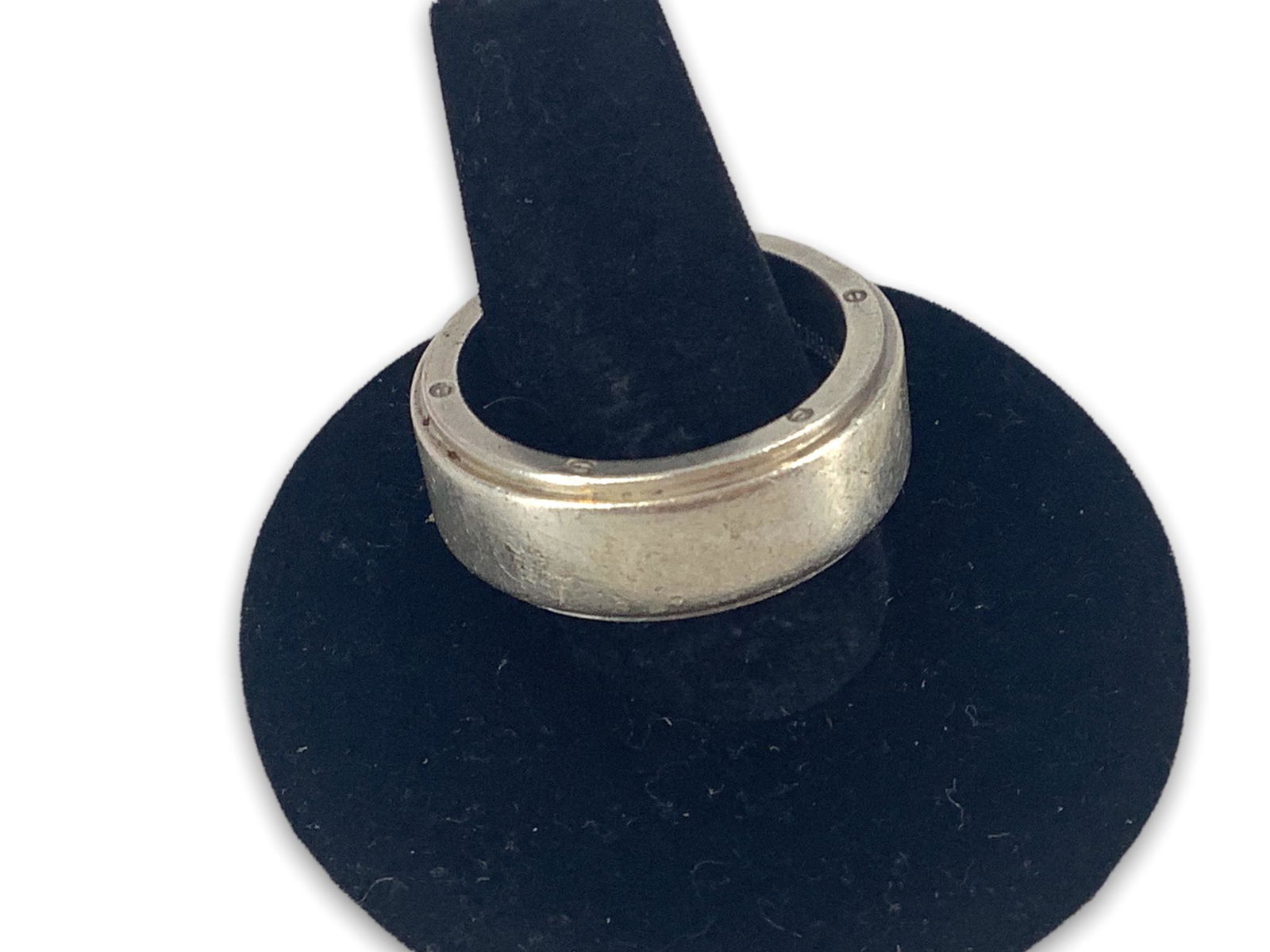 Sterling Silver Tiffany & Company Straight shank Mensâ€™ Ring (1 of 4)