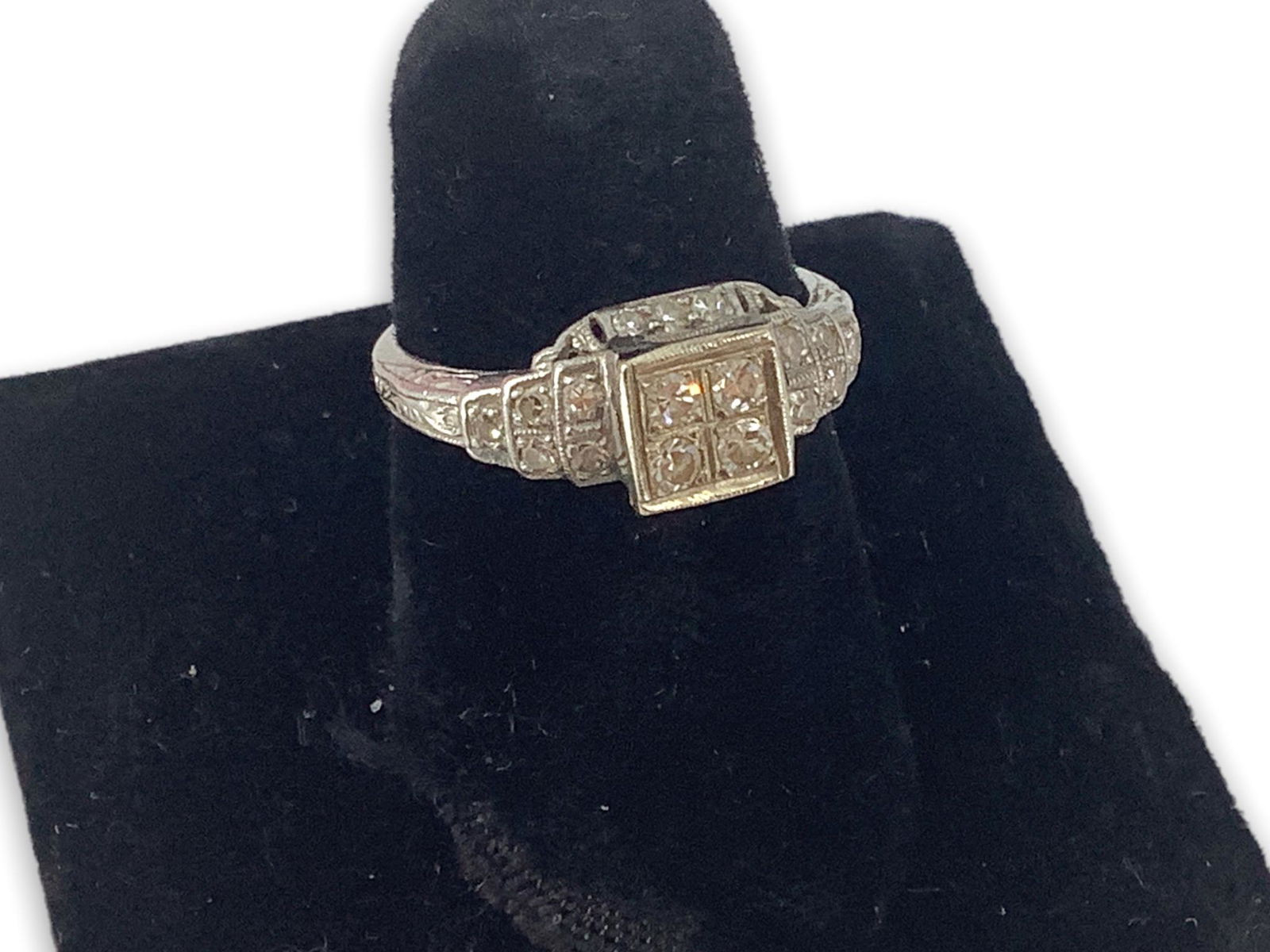 Antique Platinum and Diamonds Ring (1 of 2)