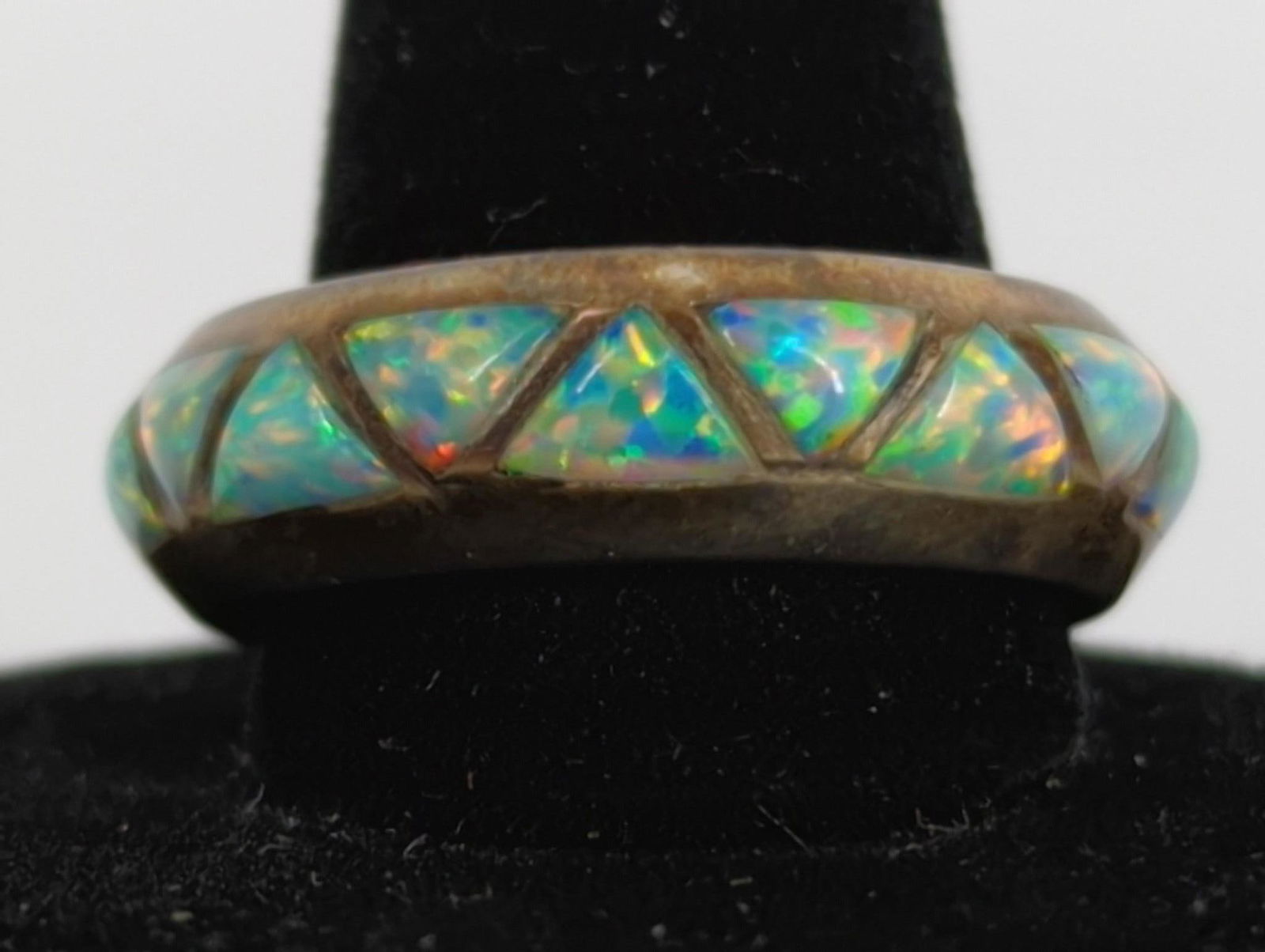 Sterling Silver and Opals Ring (1 of 4)