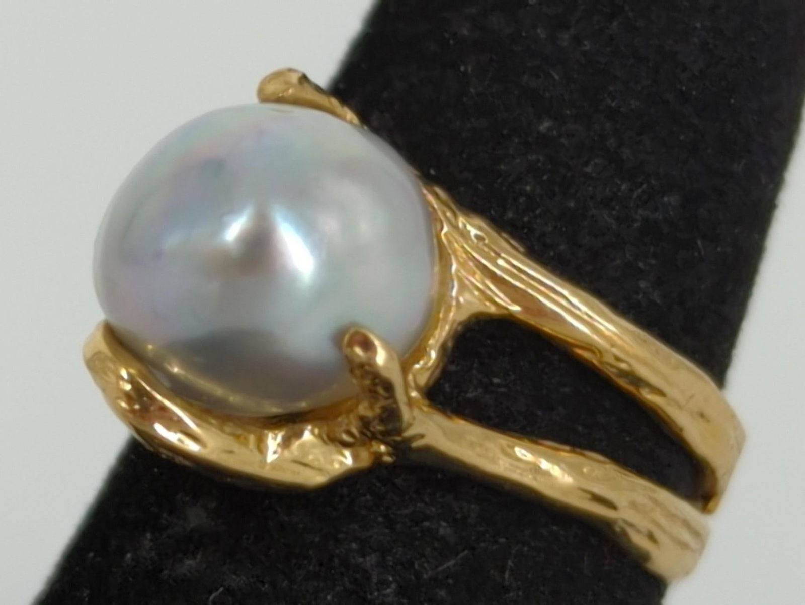 14kt Yellow Gold & Baroque Pearl Ring (1 of 6)