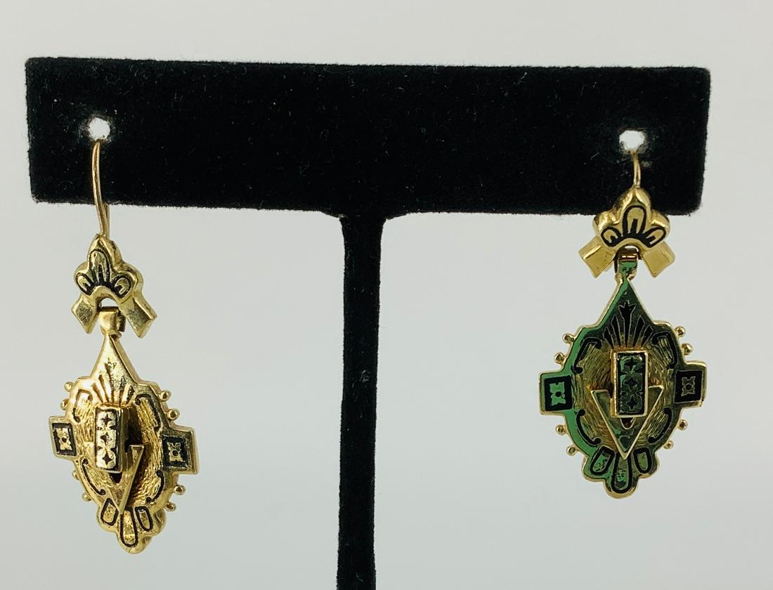 Antique 14kt Yellow Gold Dangle Earrings (1 of 5)