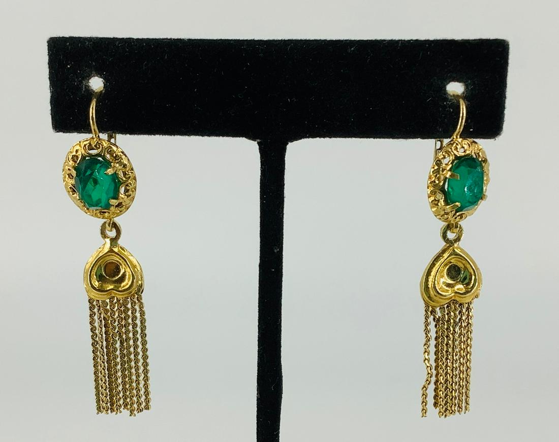 18kt Yellow Gold Dangle Earrings (1 of 4)