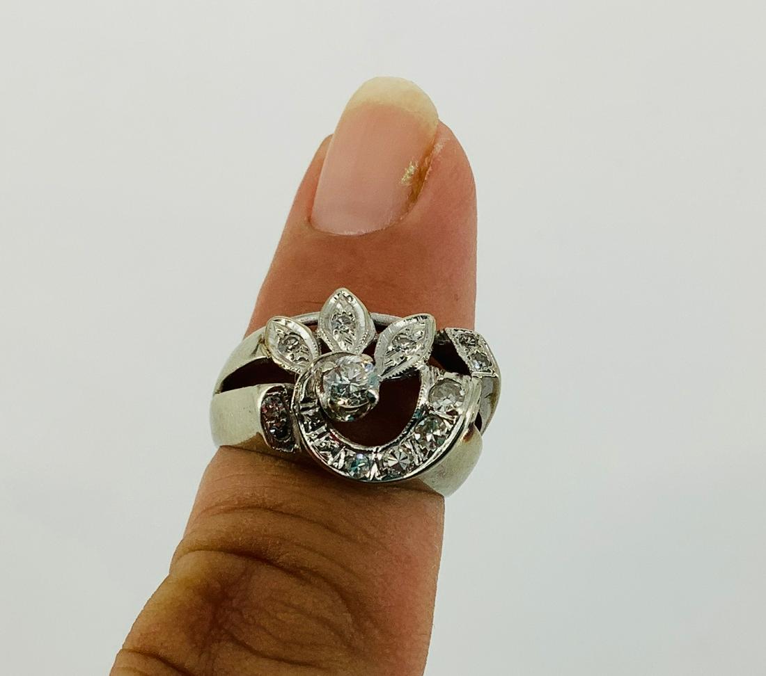 14kt White Gold & Diamond Ring - Vintage Age (1 of 11)