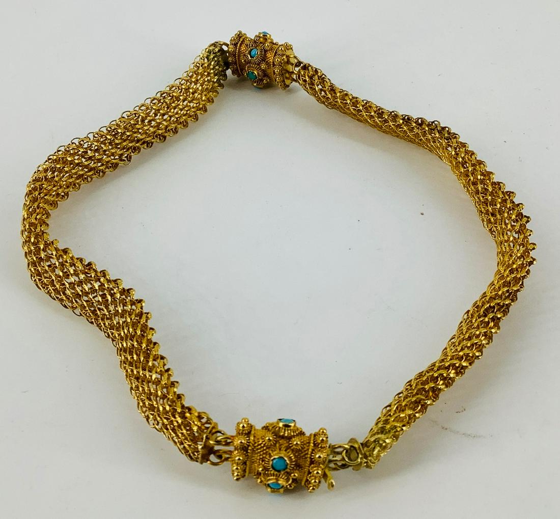 High Karat Gold Mesh Necklace (1 of 2)