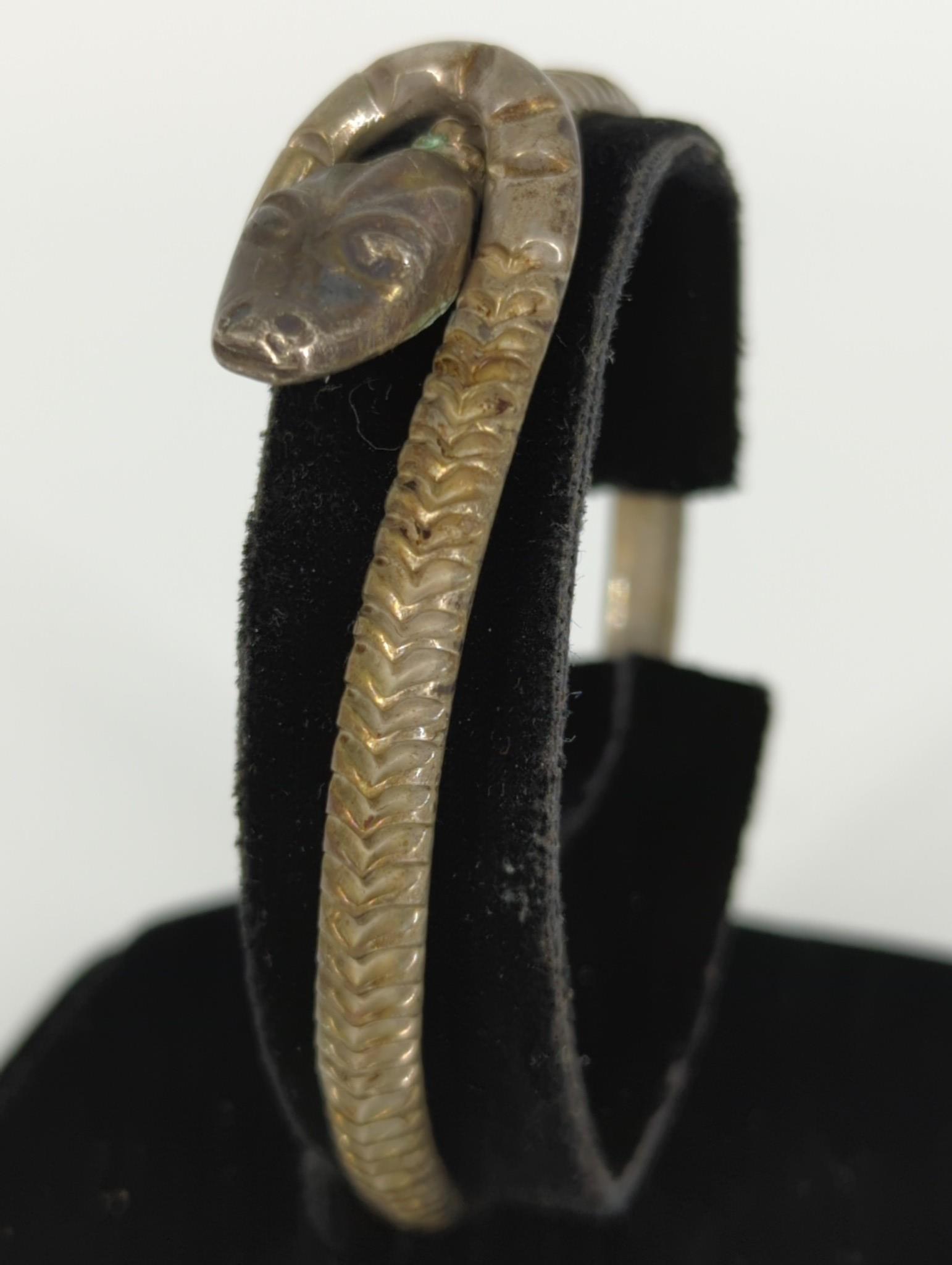 Sterling Silver Snake Bangle (1 of 4)