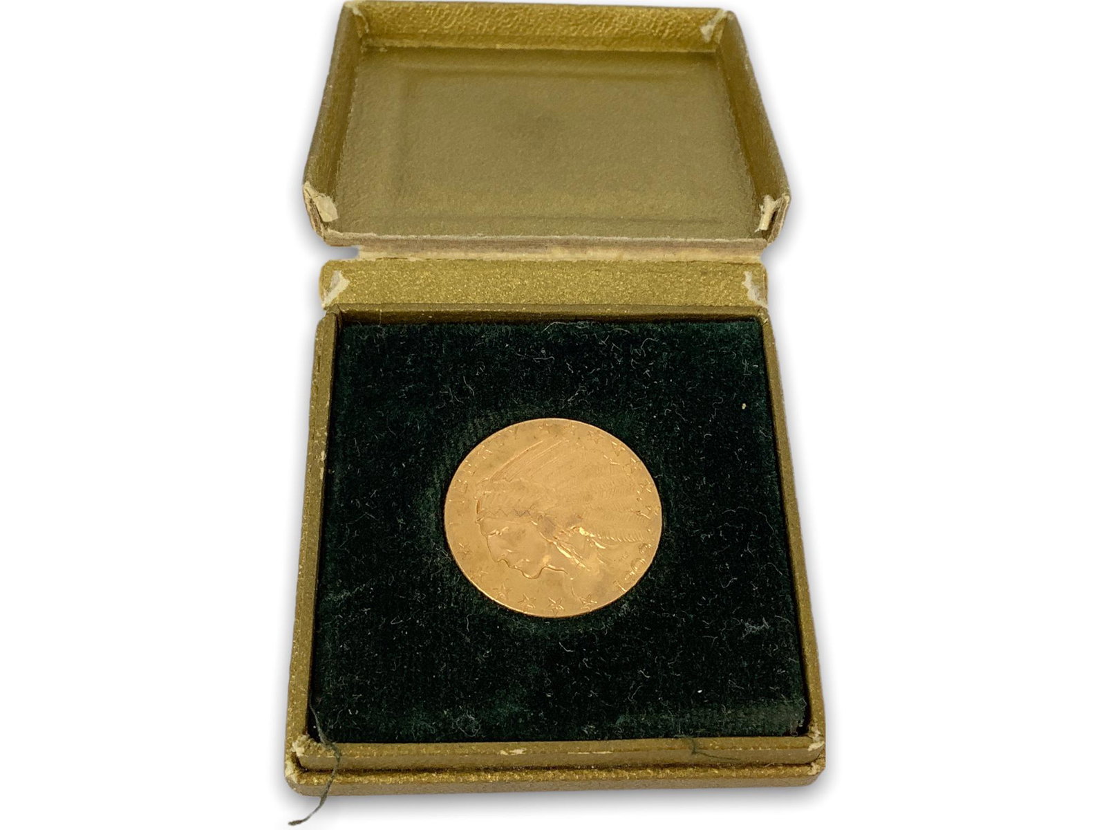 1909 U.S. $5.00 Indian Gold Half Eagle Coin In A Box (1 of 3)