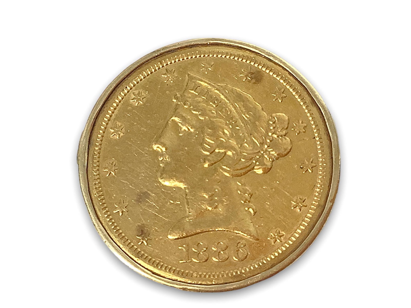 1886-S U.S. Gold Half Eagle $5.00 Coin (1 of 2)