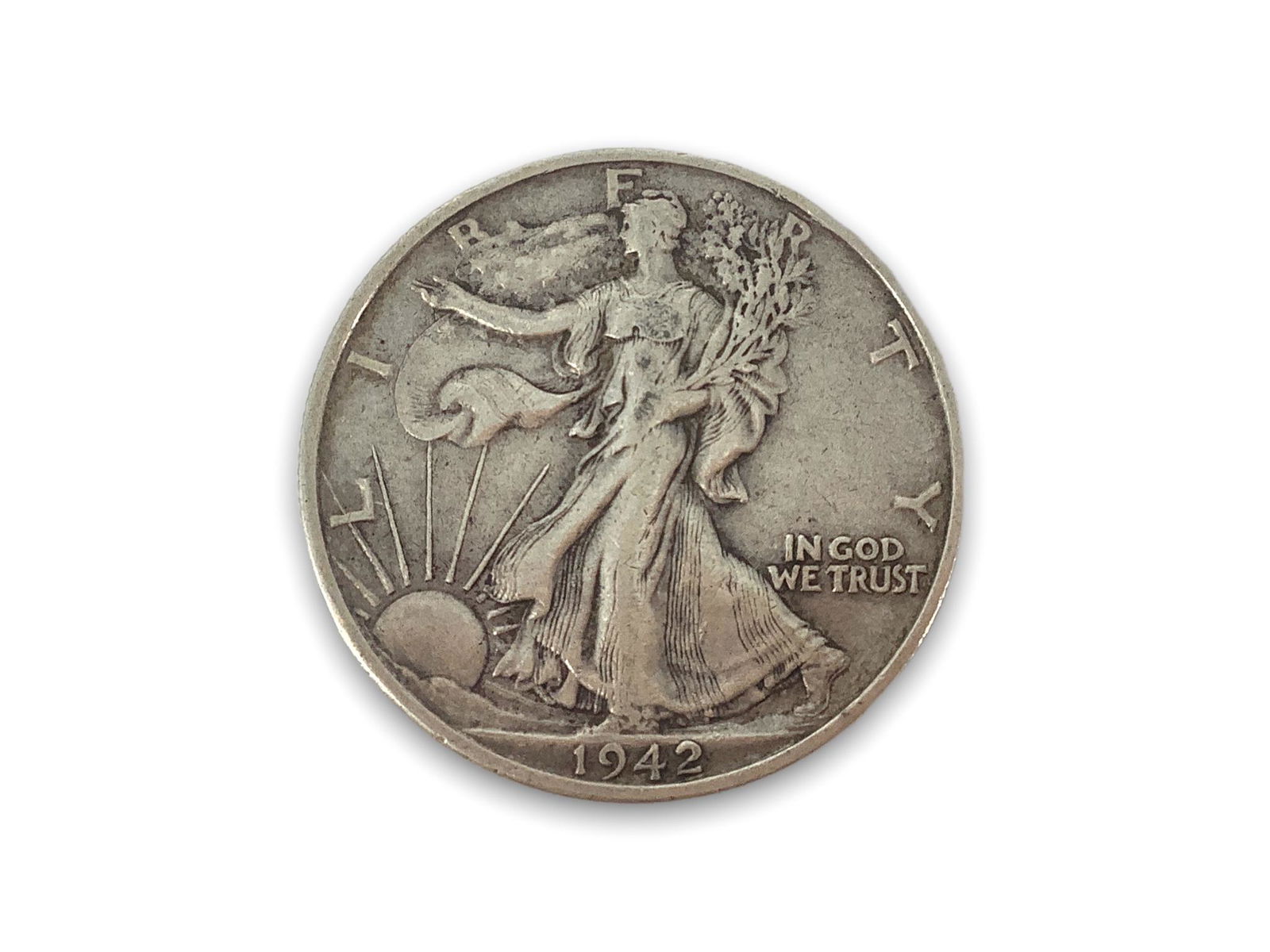 (1) 1942 - U.S. Walking Liberty Half Dollar (1 of 2)