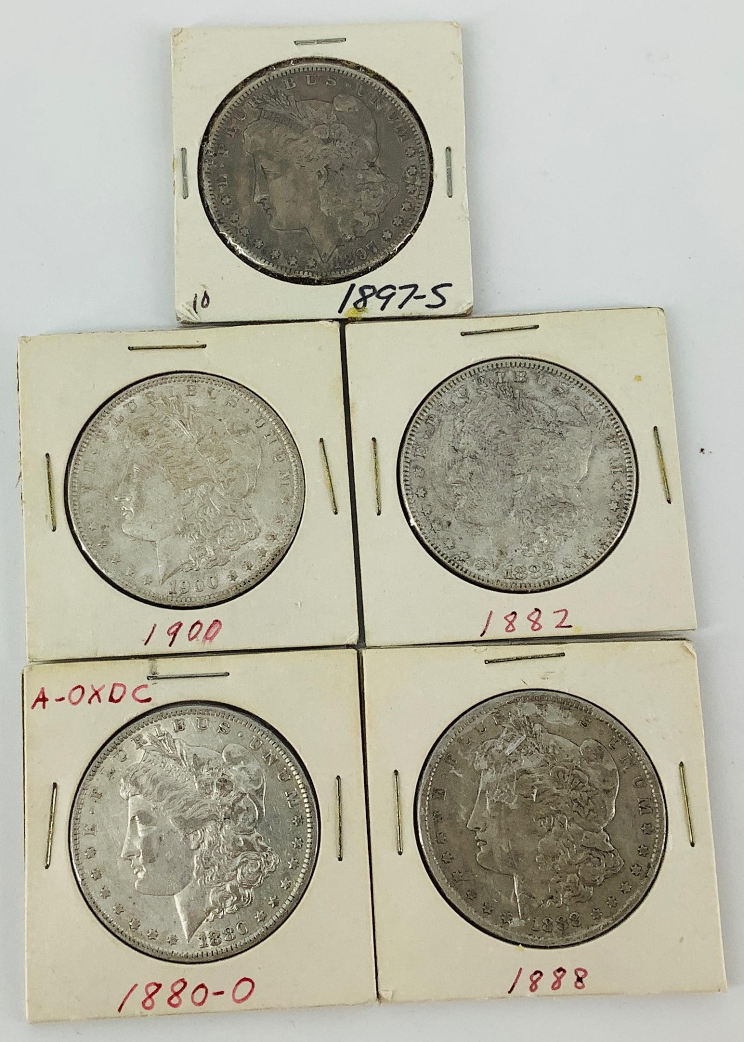 (5) U.S. Morgan Silver $1.00 Coins (1 of 2)