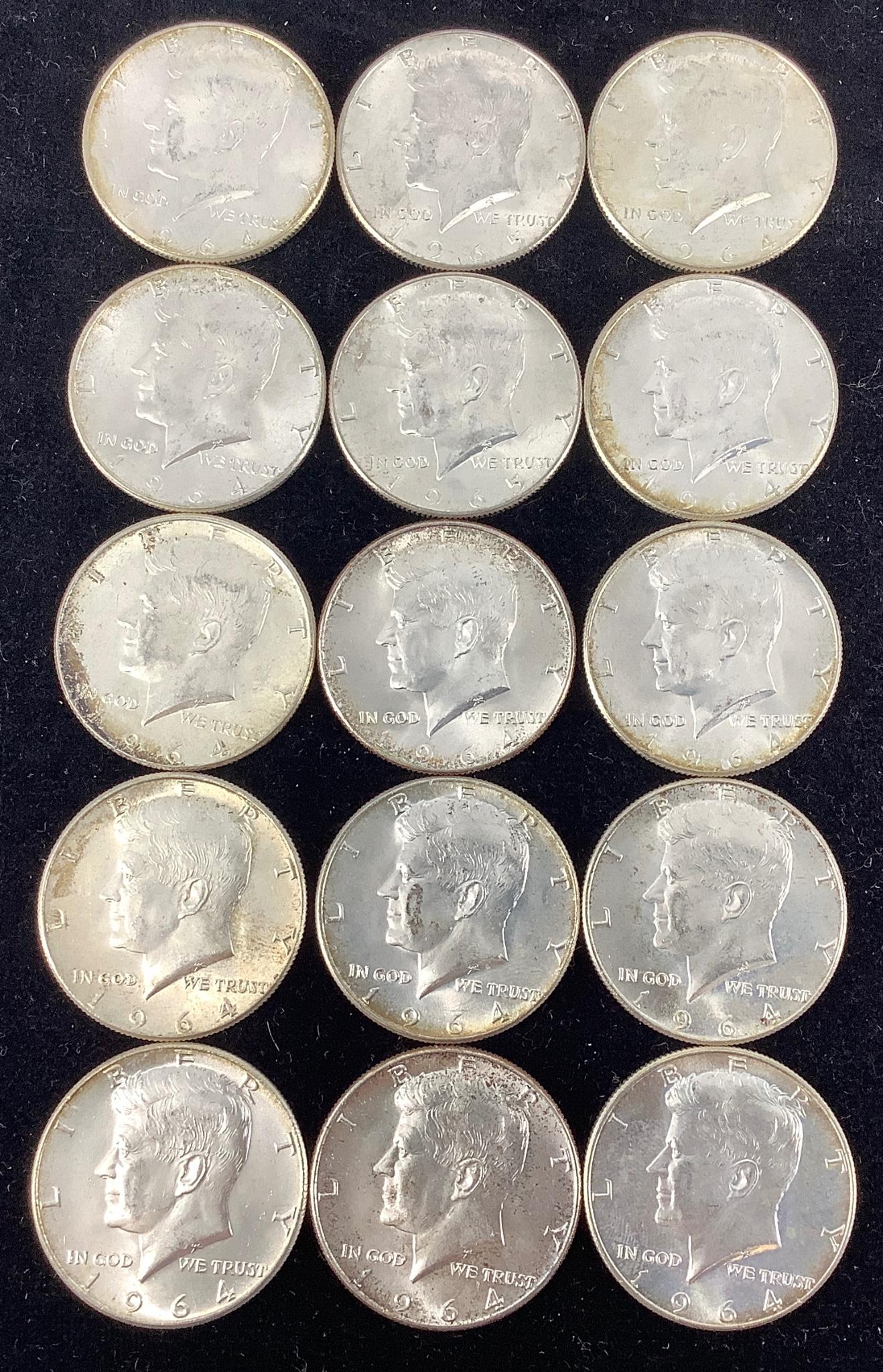 (15) Kennedy Half Dollar Coins (1 of 2)