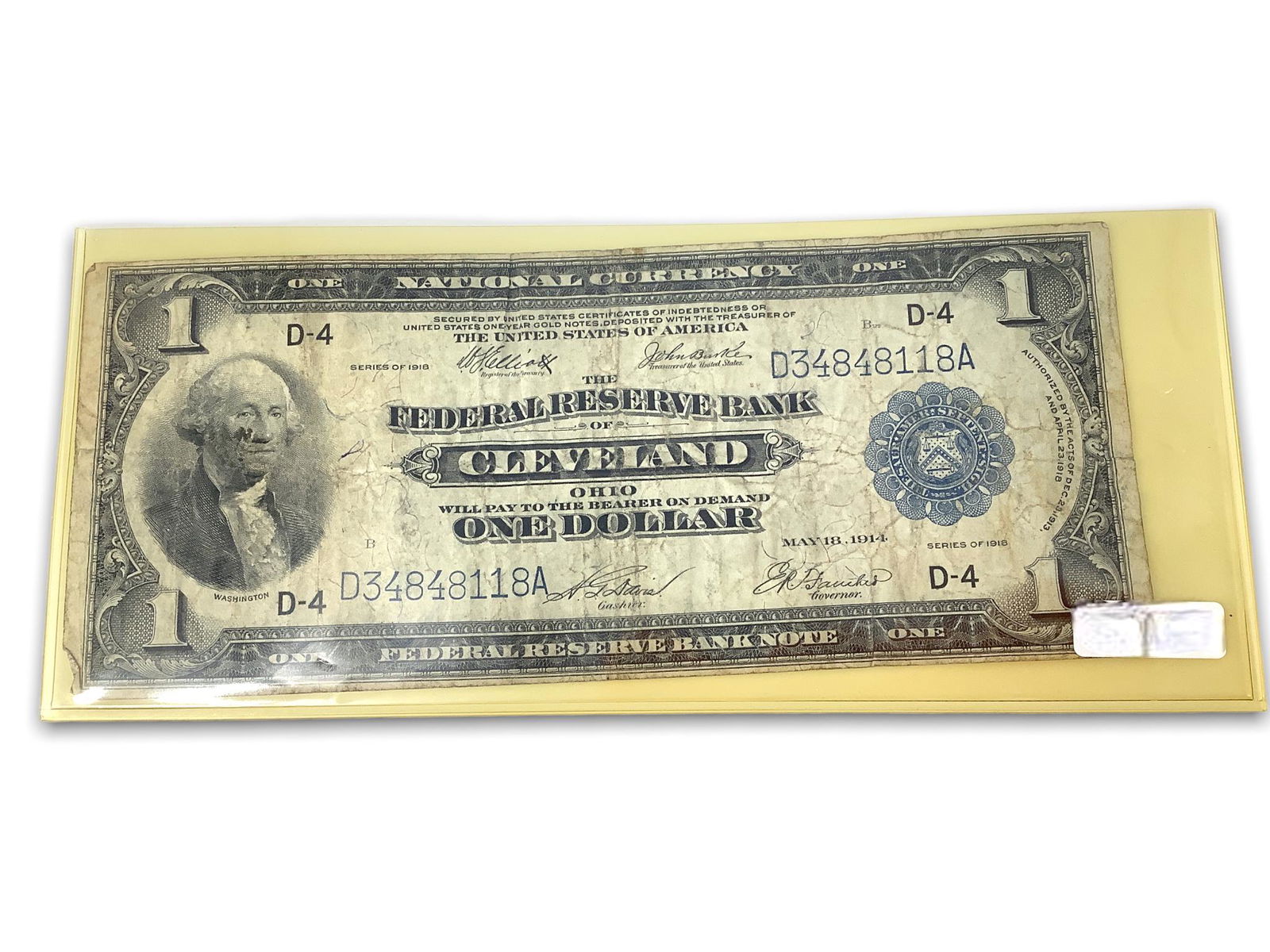 U.S. $1.00 Federal Reserve Bank of Cleveland Note (1 of 2)