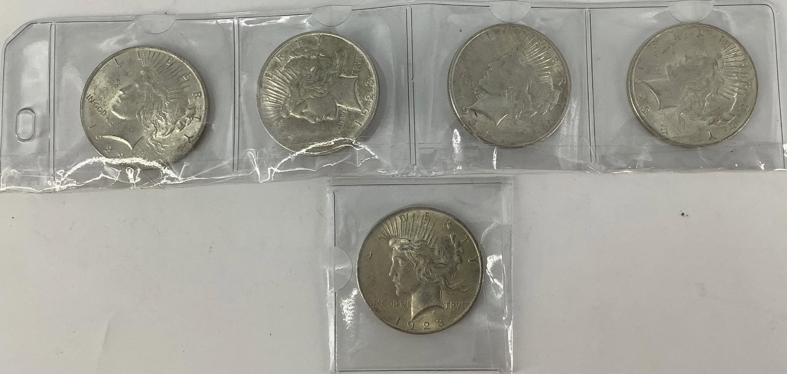 (5) U.S. Silver Peace Dollar Coins (1 of 2)