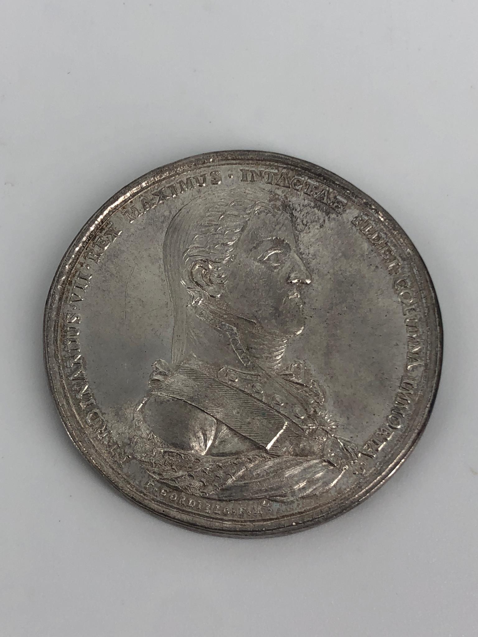 1809 Fernando VII Silver Proclamation Medal - Parras, Mexico (1 of 4)