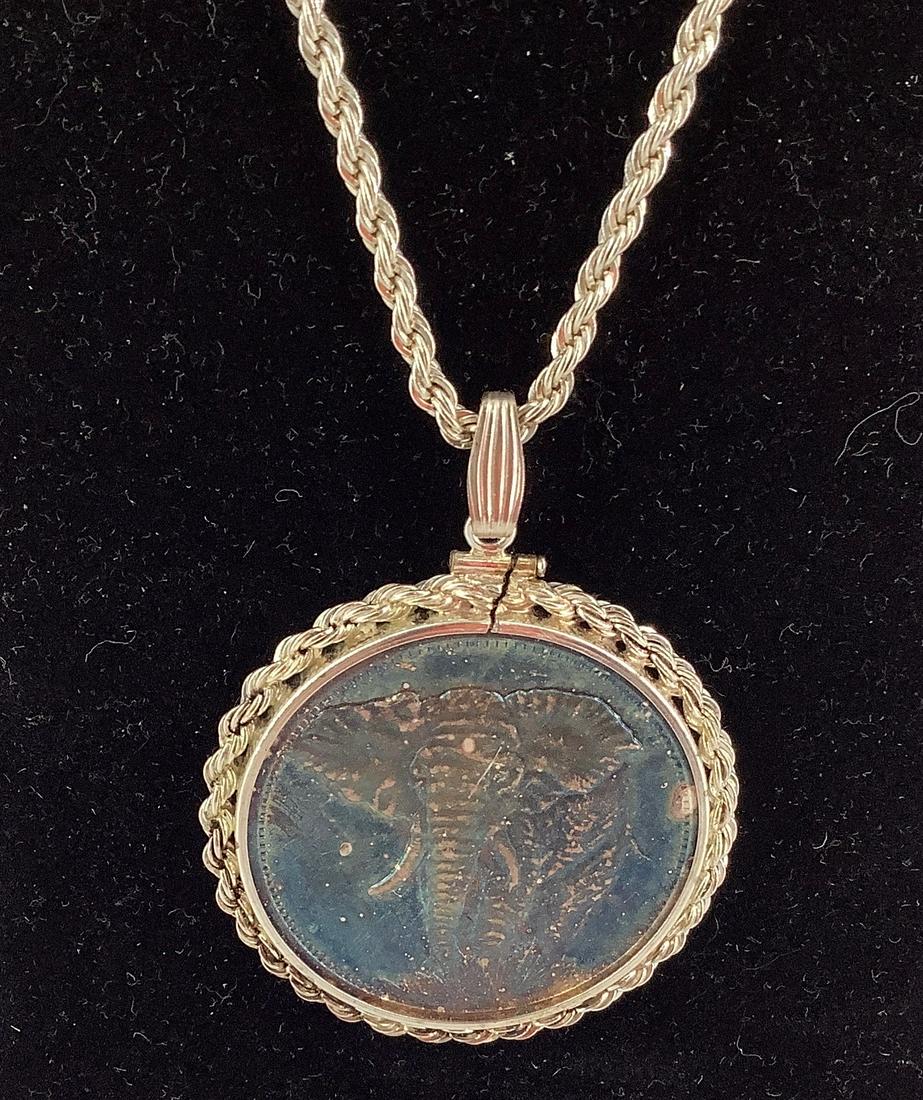 Sterling Silver Chain Necklace with Fine Silver Pendant (1 of 4)