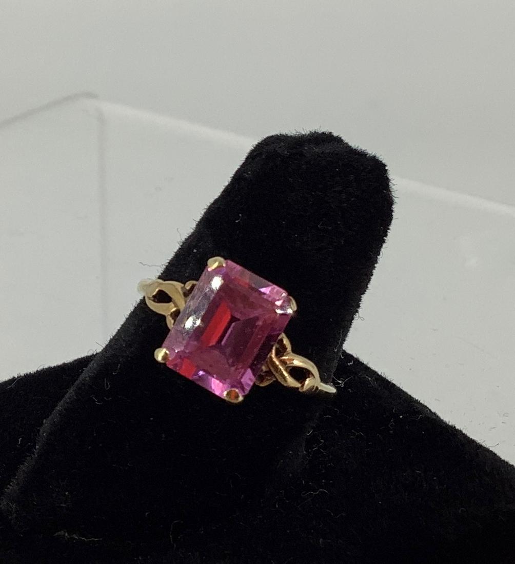 14kt Yellow Gold Pink Sapphire Ring (1 of 5)