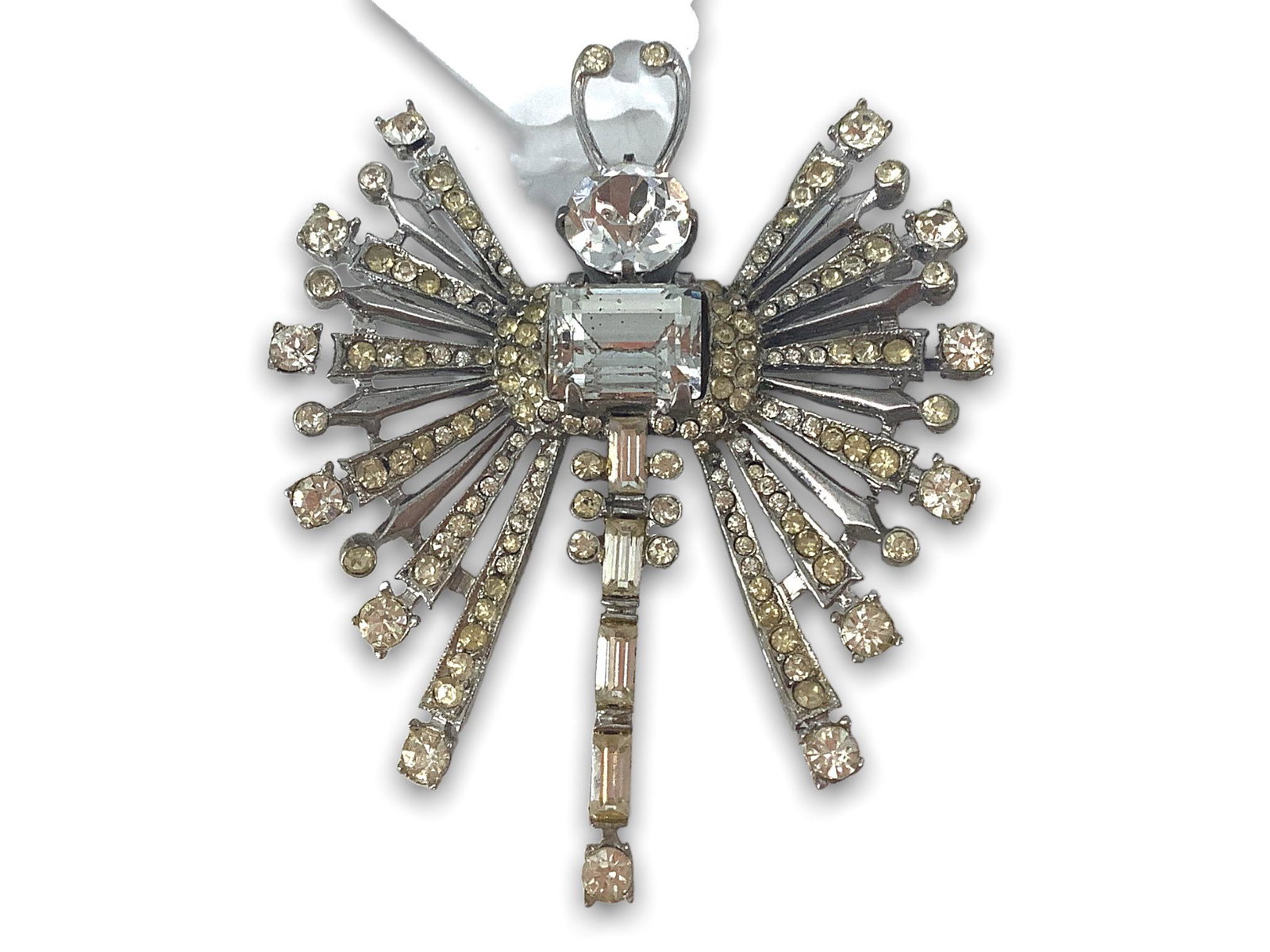 Retro Sterling and Rhinestone Dragonfly Pin (1 of 3)