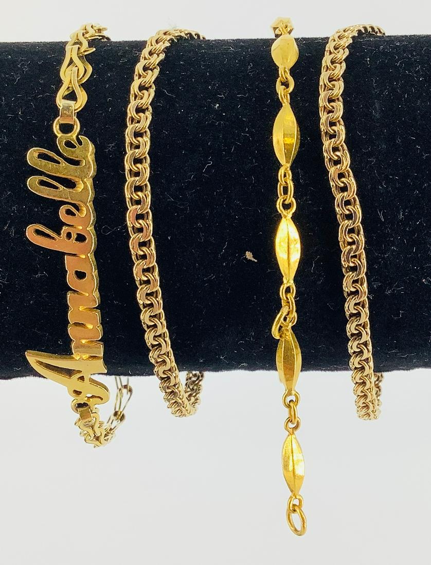 (4) Gold / Gold Tone Bracelets (1 of 2)