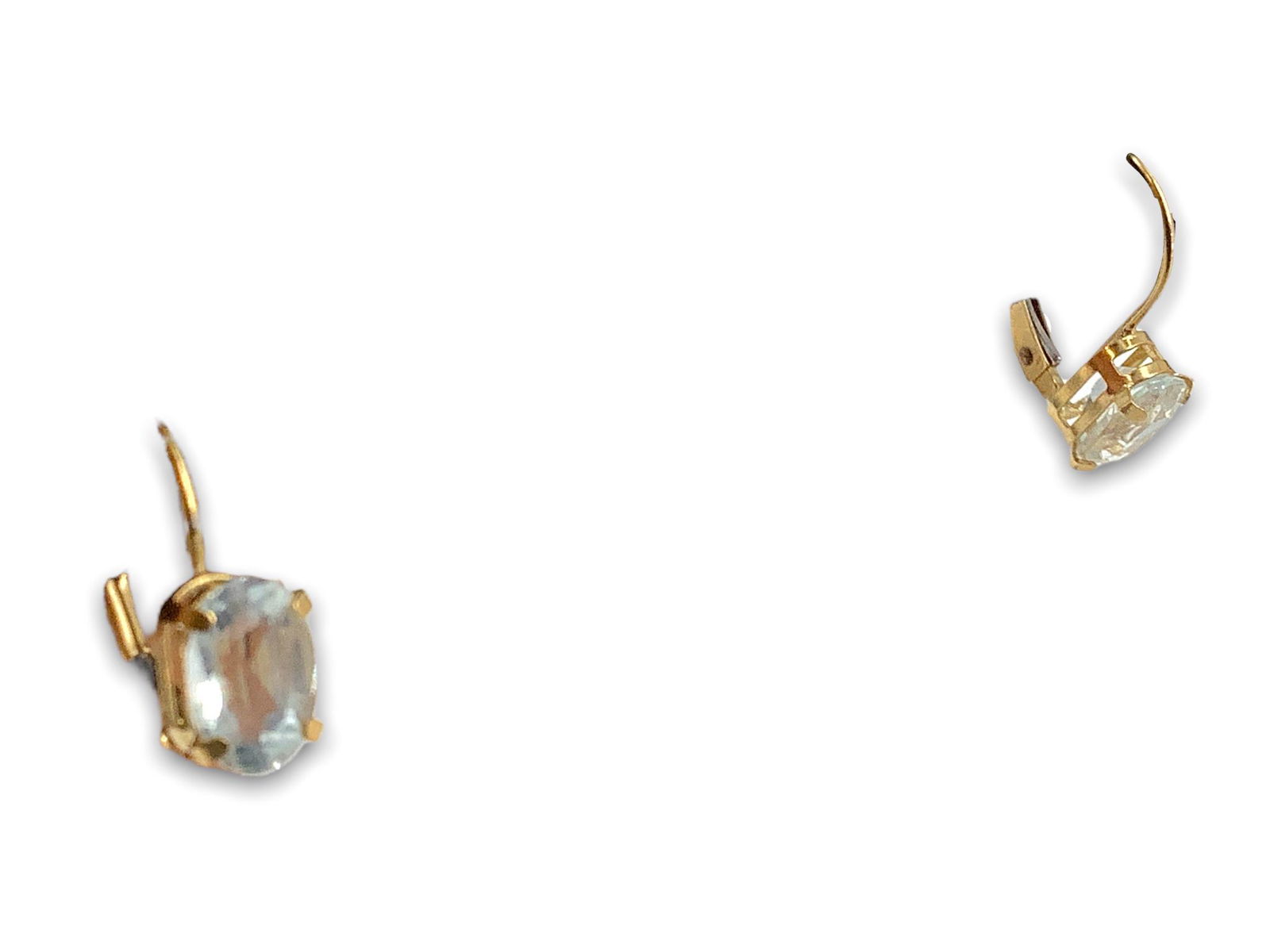 14kt Yellow Gold & Aquamarine Earrings (1 of 1)
