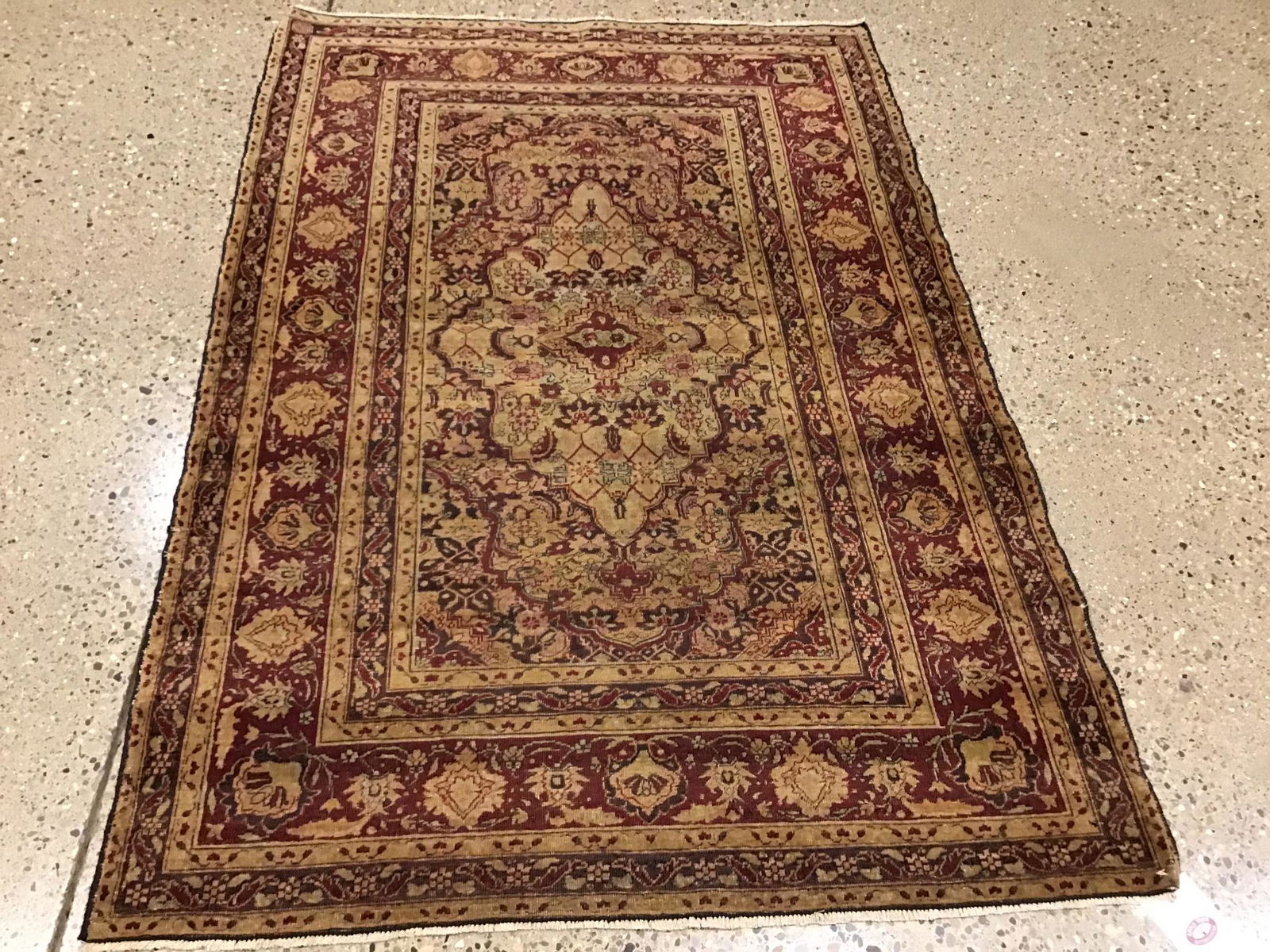 Antique Lavar Kirman rug, circa 1900s, 3'8"x5'6". (1 of 6)