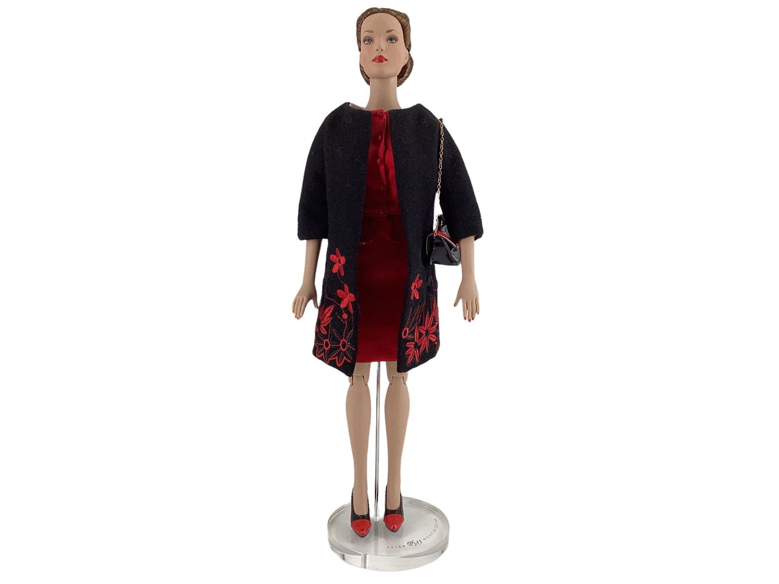 Robert Tonner Tyler Wentworth 16" Tyler doll wearing "Fifth Avenue Fever" a lined, two-piece red (1 of 3)