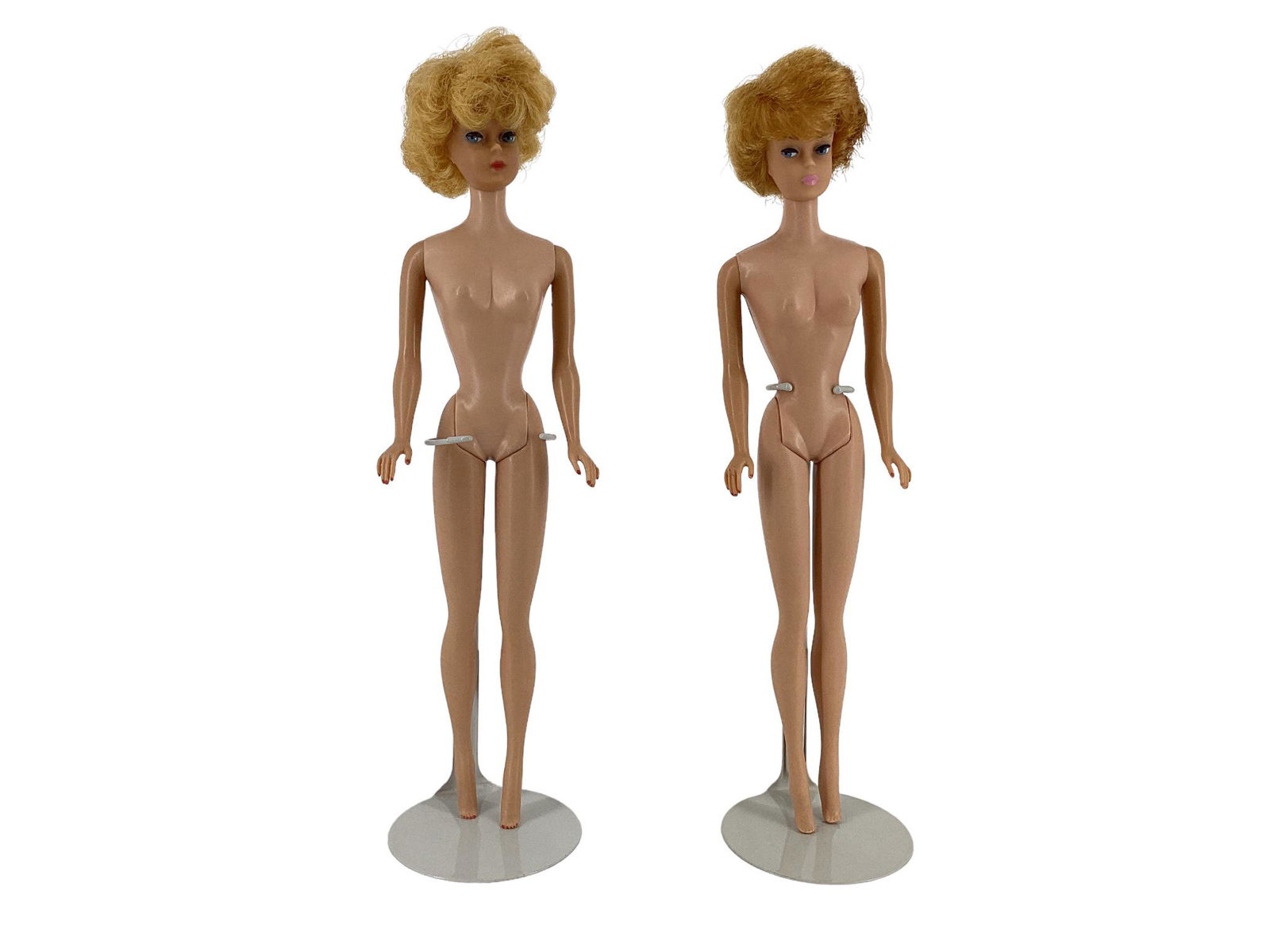 (2) Bubblecut Barbies. (1) Bubblecut Barbie, with light blond hair, fingers and toes are painted and (1 of 4)