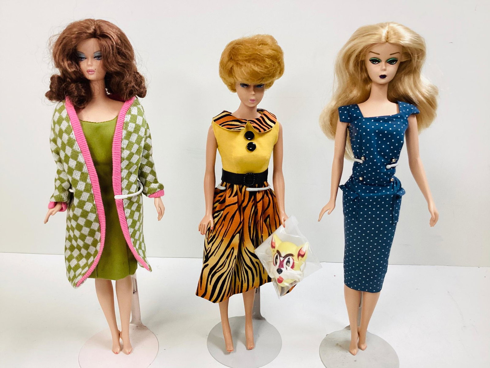 (3) Barbies including (1) Brunette BFMC Silkstone Barbie in great condition wearing Poodle Parade (1 of 2)